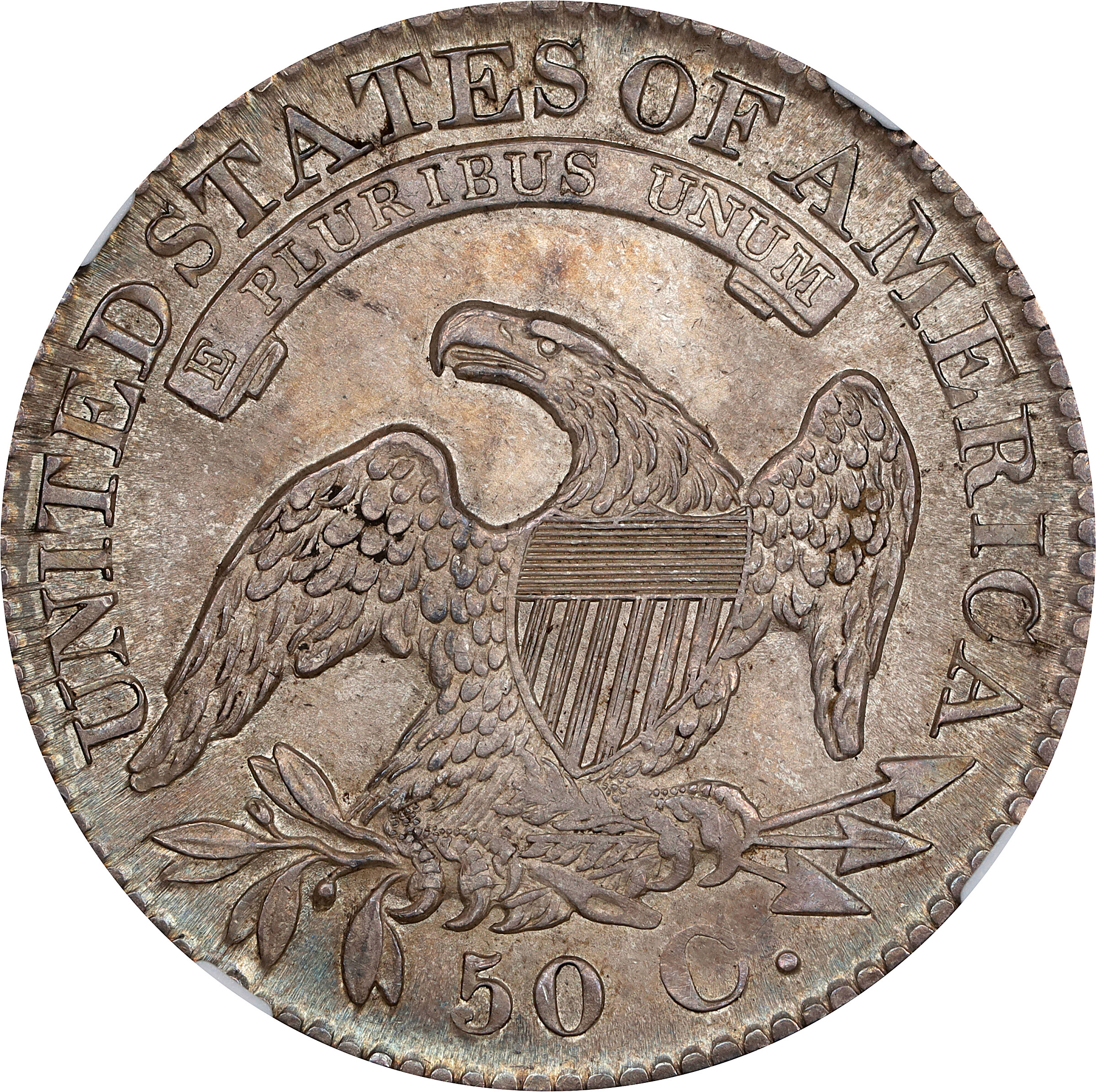 1827 50c Square Base 2, O-142 MS64 thumbnail 2