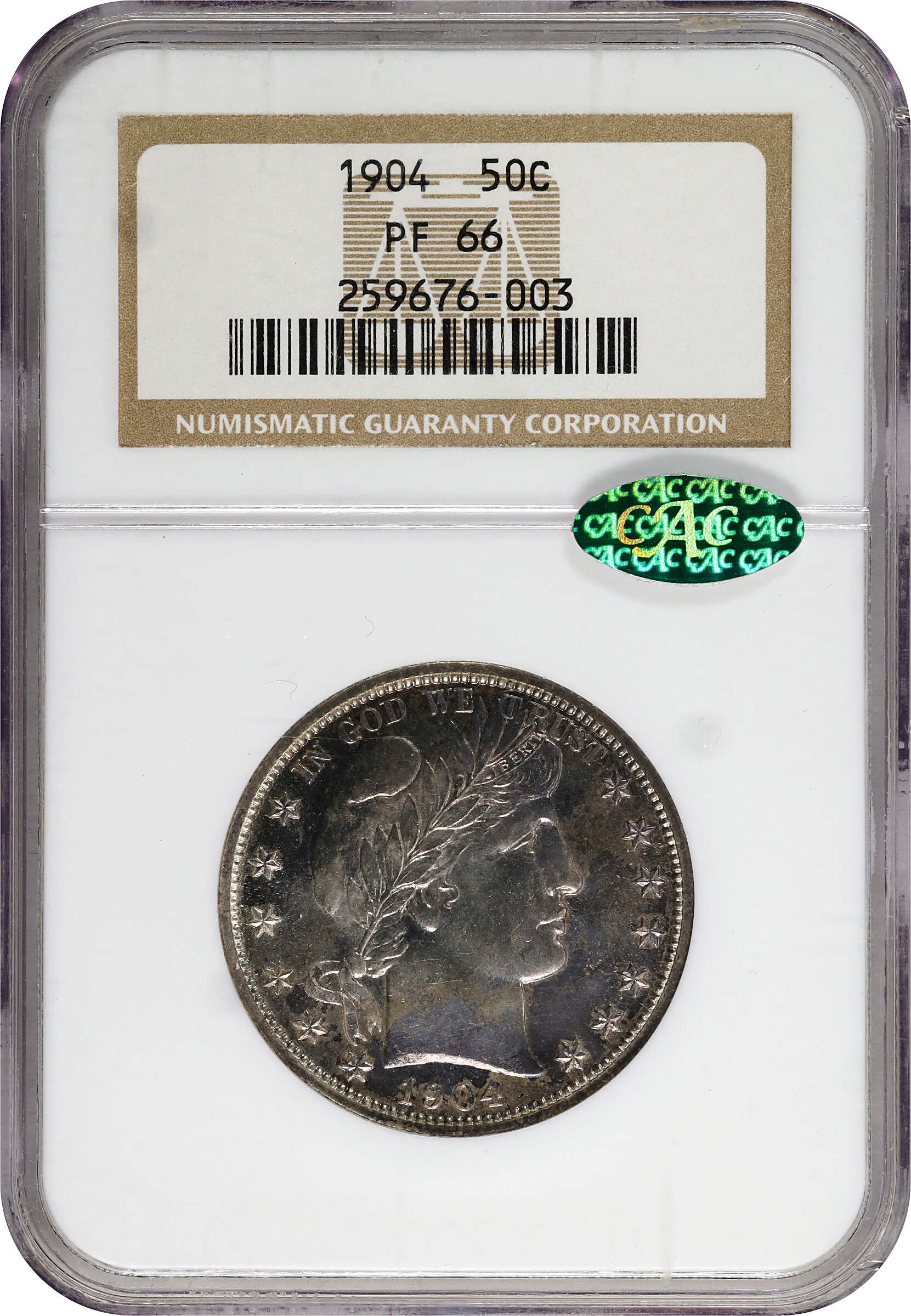 1904 50c PR66 CAC thumbnail 3