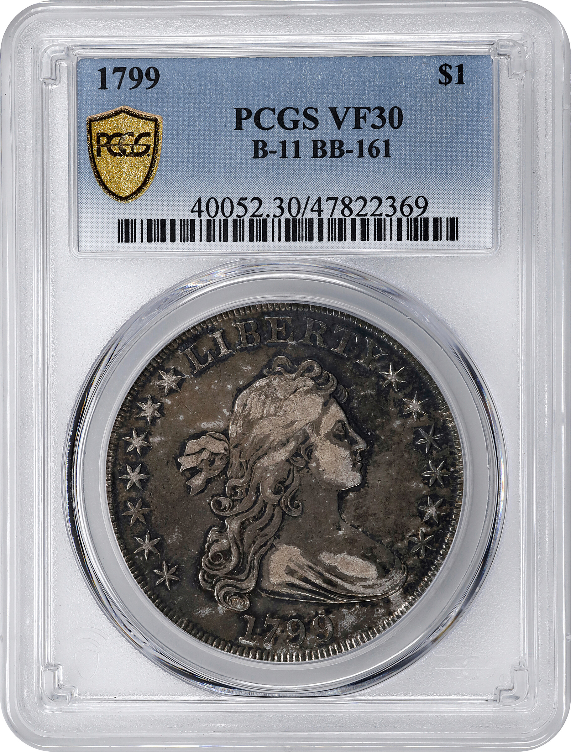 1799 $1  7x6 Stars, B-11, BB-161 VF30 thumbnail 3