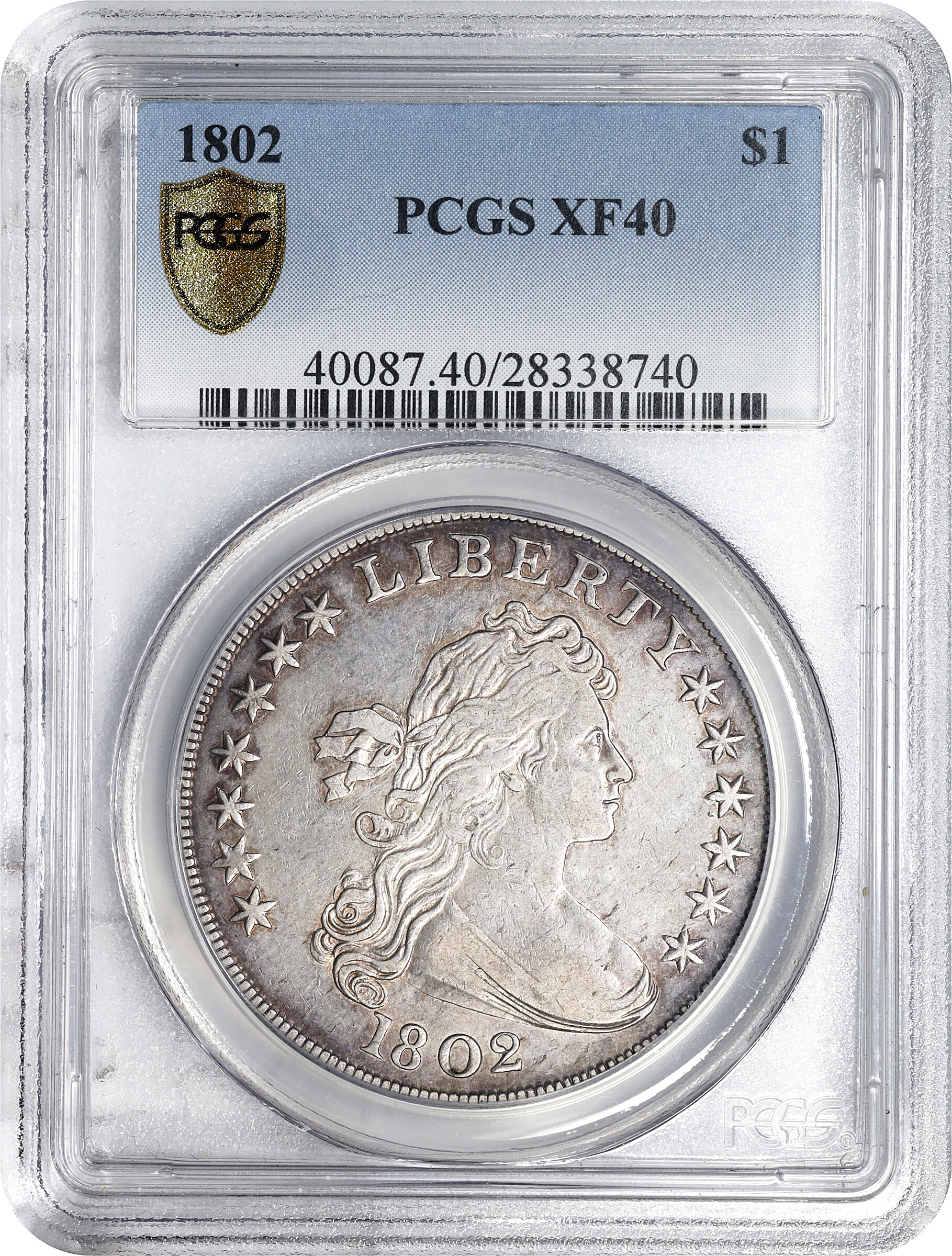 1802 $1 VF35 thumbnail 3