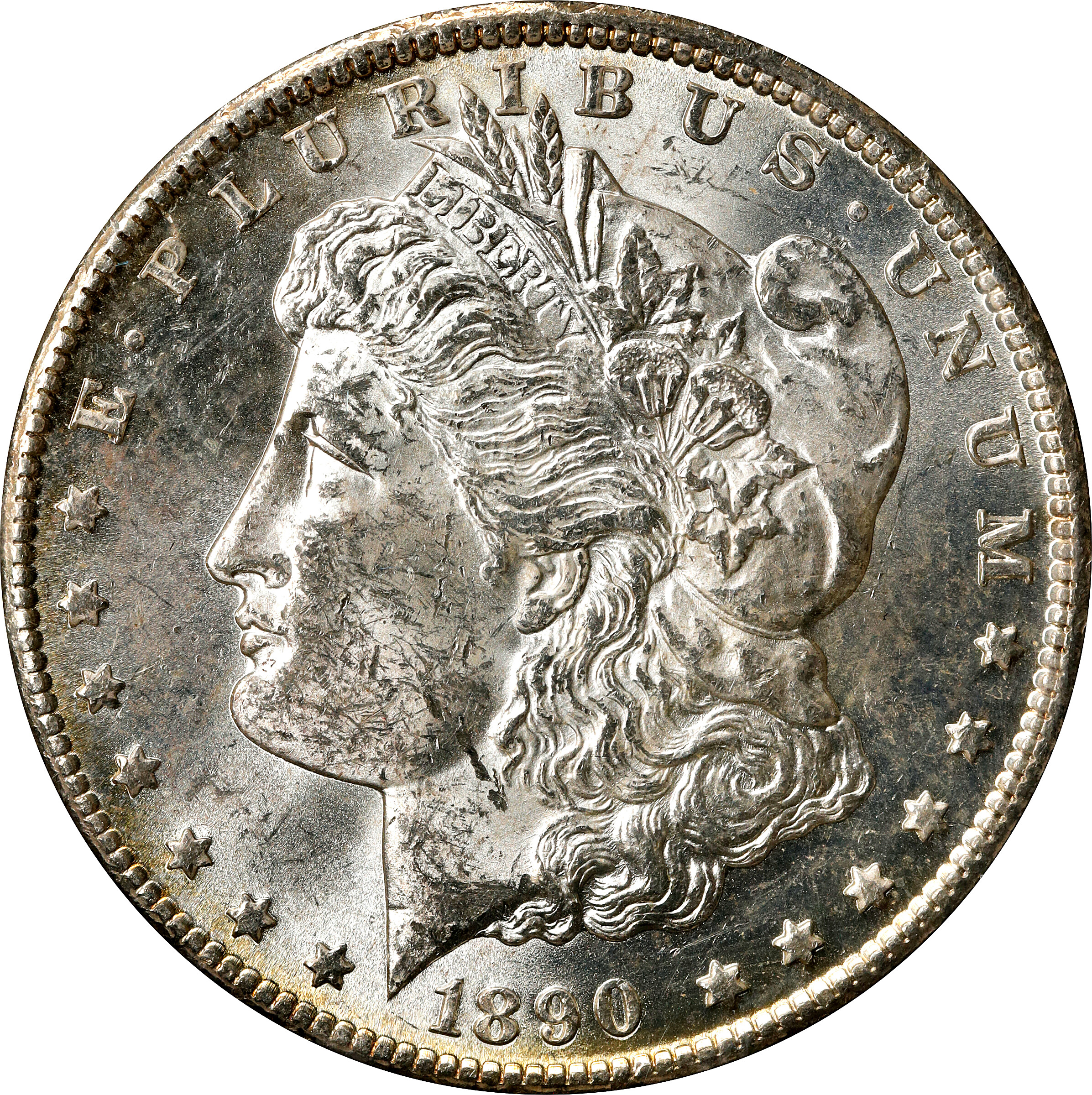 1890-CC GSA Morgan Silver Dollar. MS-60 (NGC).