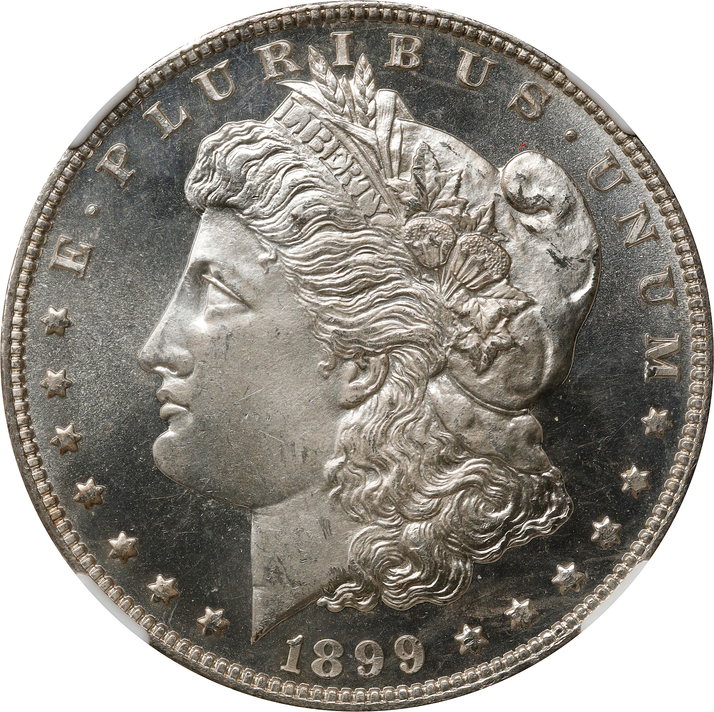 1899 Morgan Silver Dollar. MS-66 DPL (NGC).
