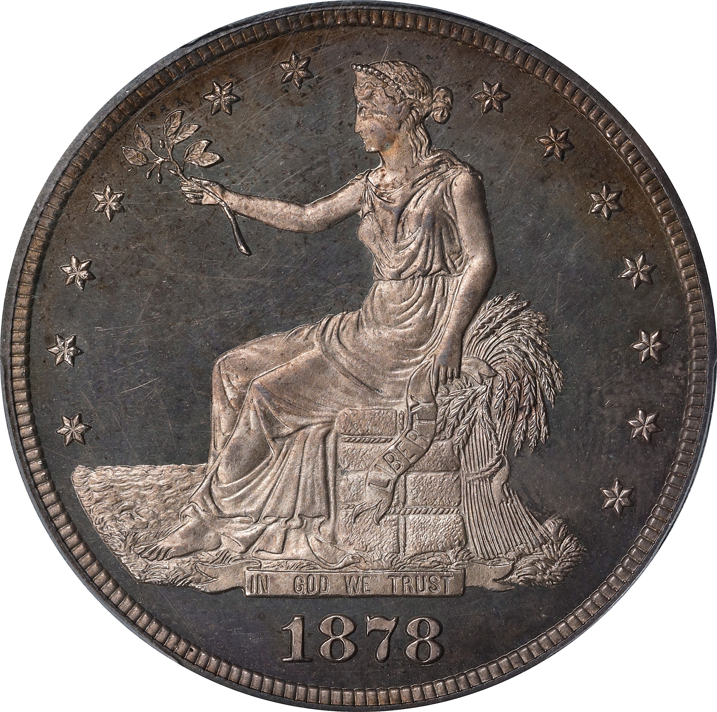 1878 Trade Dollar. Proof-65 Cameo (PCGS).