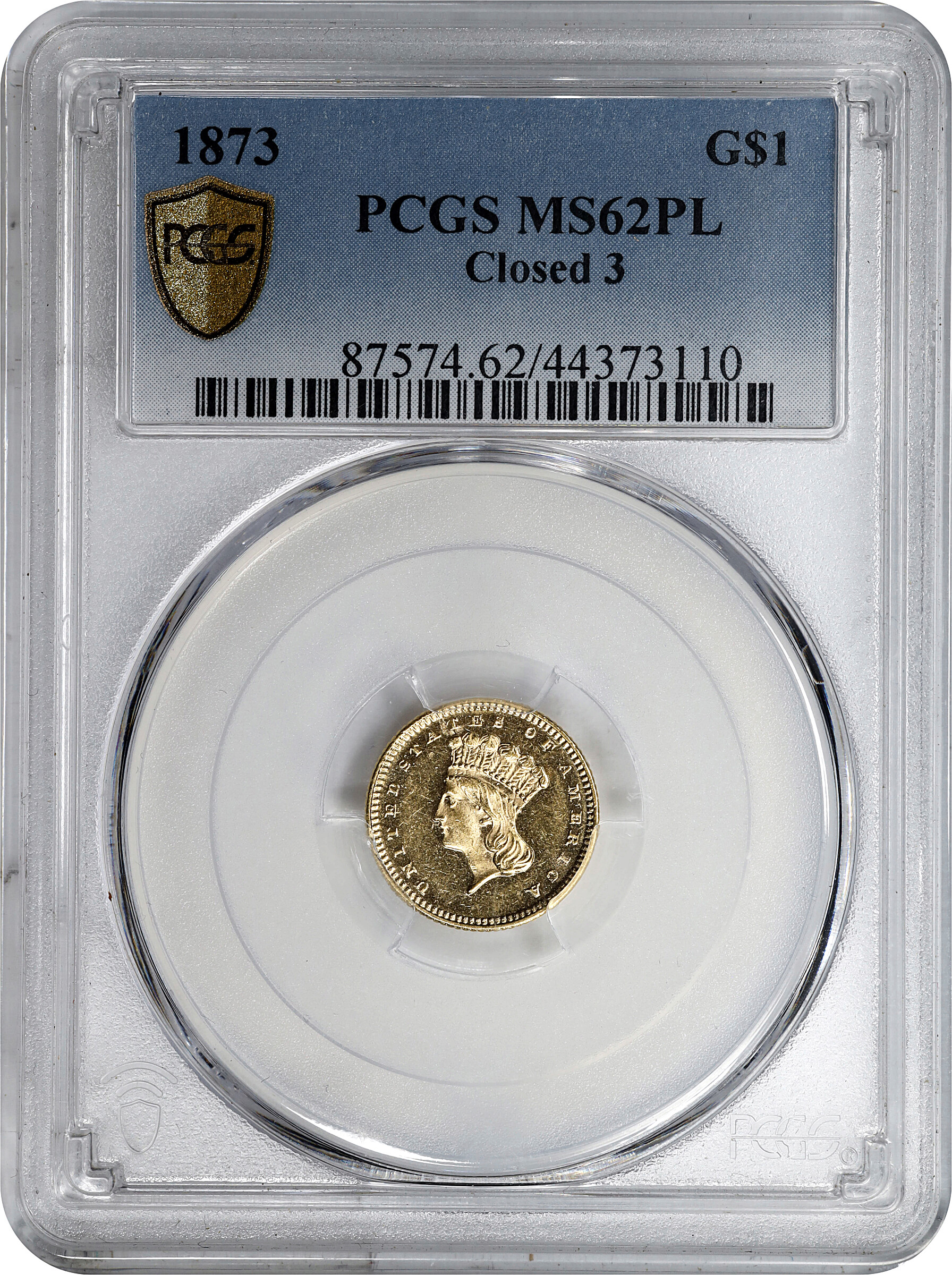 1873 G$1 Closed 3 MS PL thumbnail 5