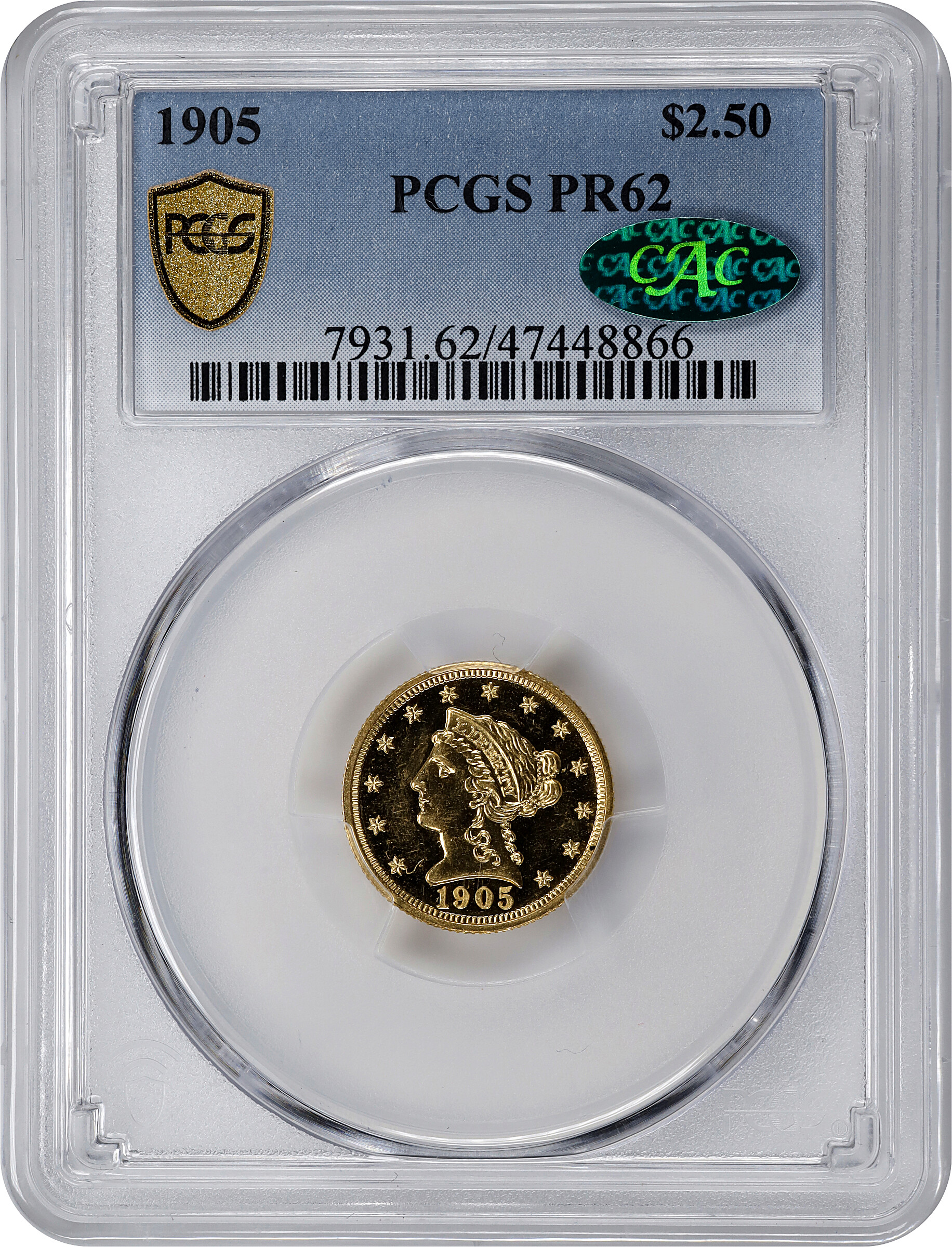 1905 $2 1/2 PR62 thumbnail 9