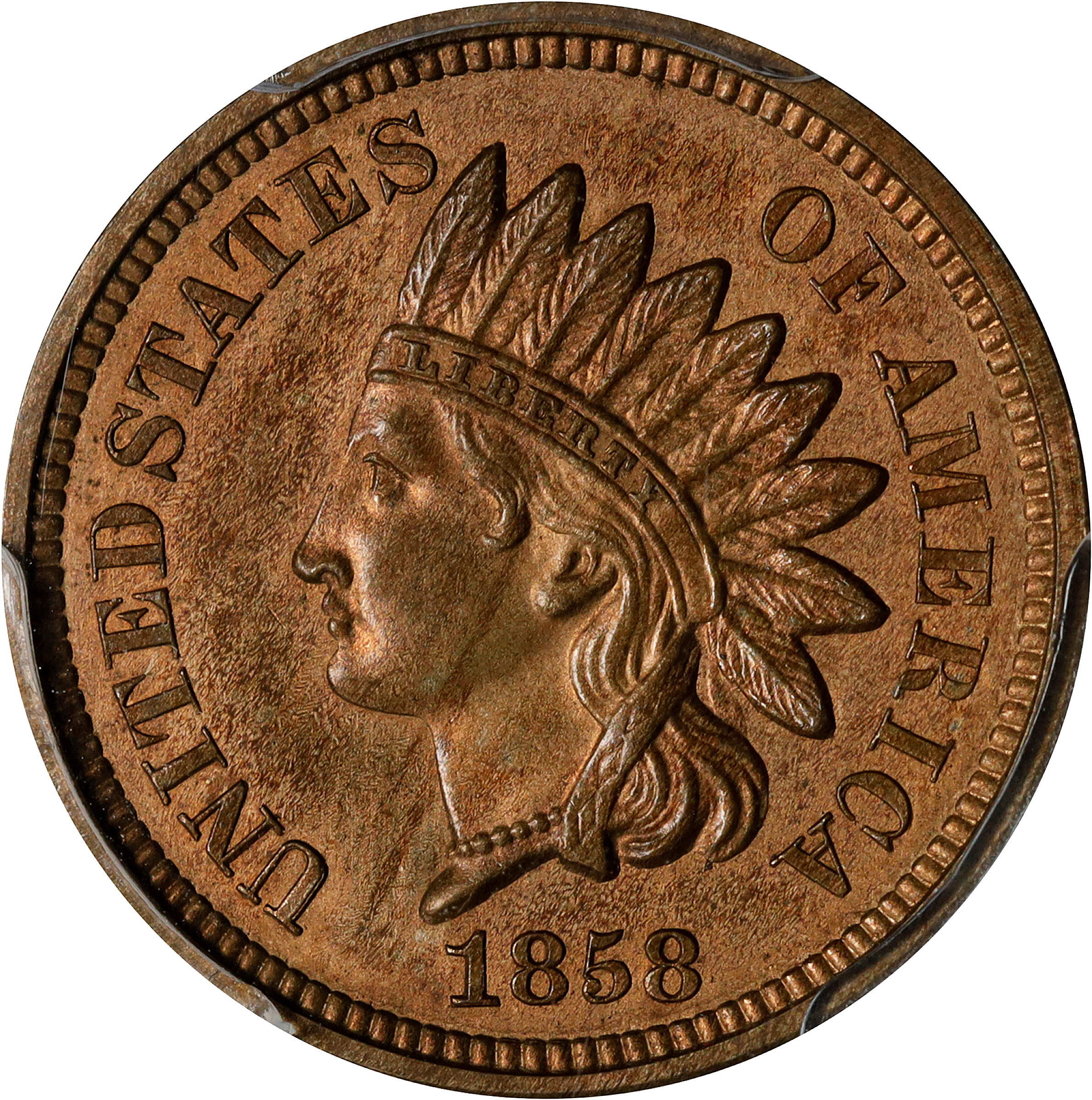 1858 P1c Copper-Nickel, Broad Bust, J-212 PR thumbnail 16