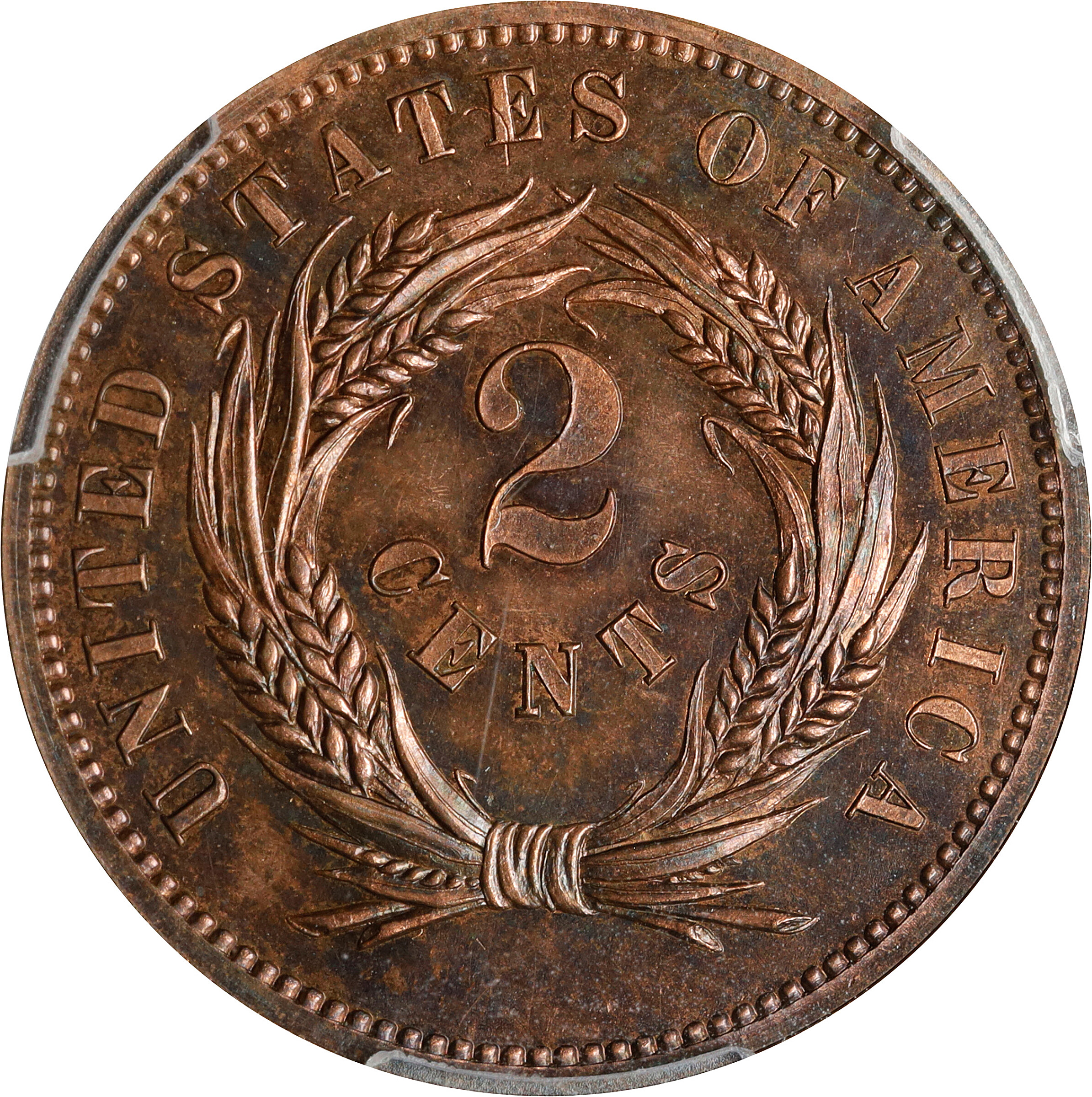 1863 P2c Bronze, J-312 PR BN XF45 BN thumbnail 22