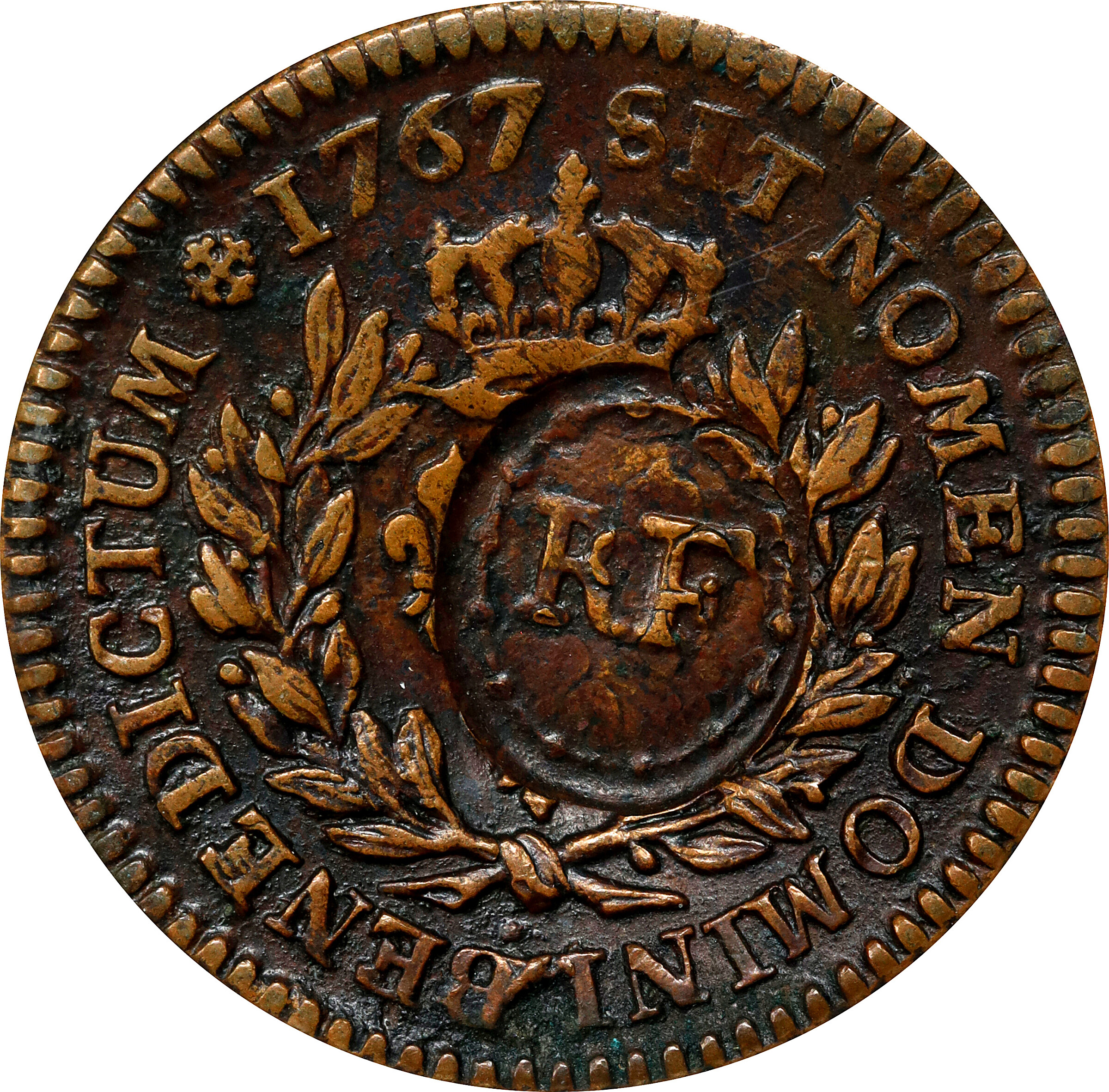 1767-A (1793) Sou. Paris Mint. Breen-701. RF Counterstamp. AU-53 (PCGS). CAC.