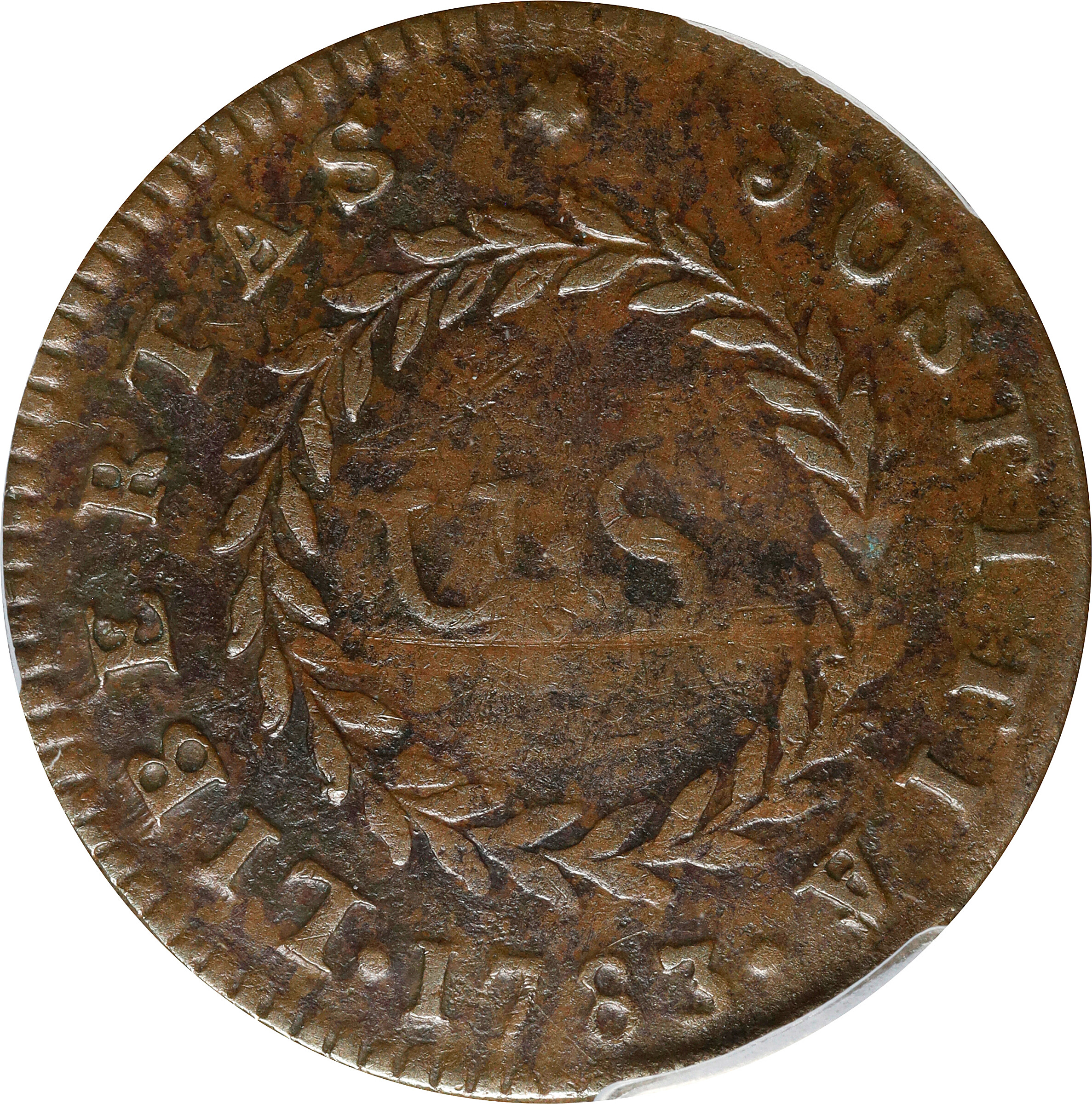 1783 Copper Nova Constellatio, Pointed Rays, Large U.S. MS BN VF35 BN thumbnail 2