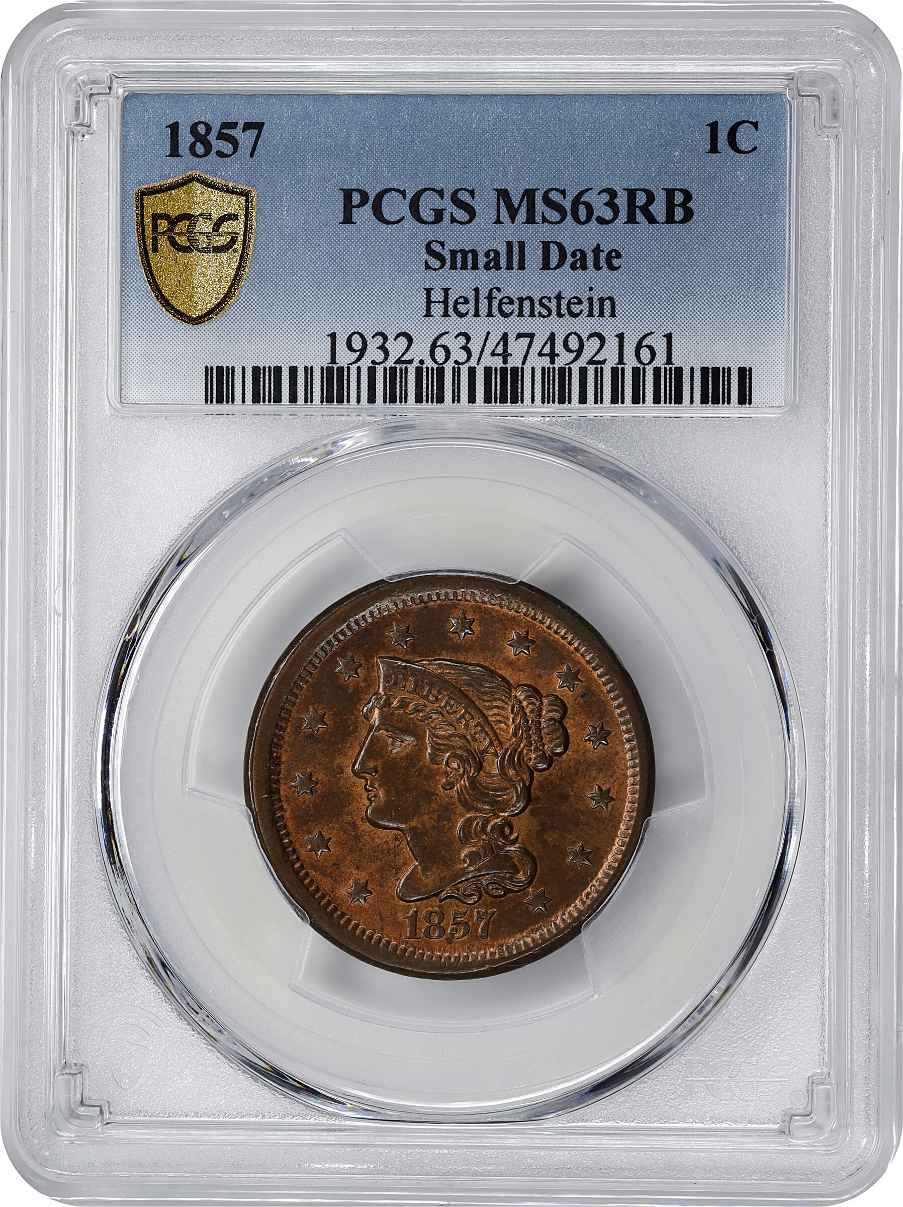 1857 1c Small Date MS RB thumbnail 20