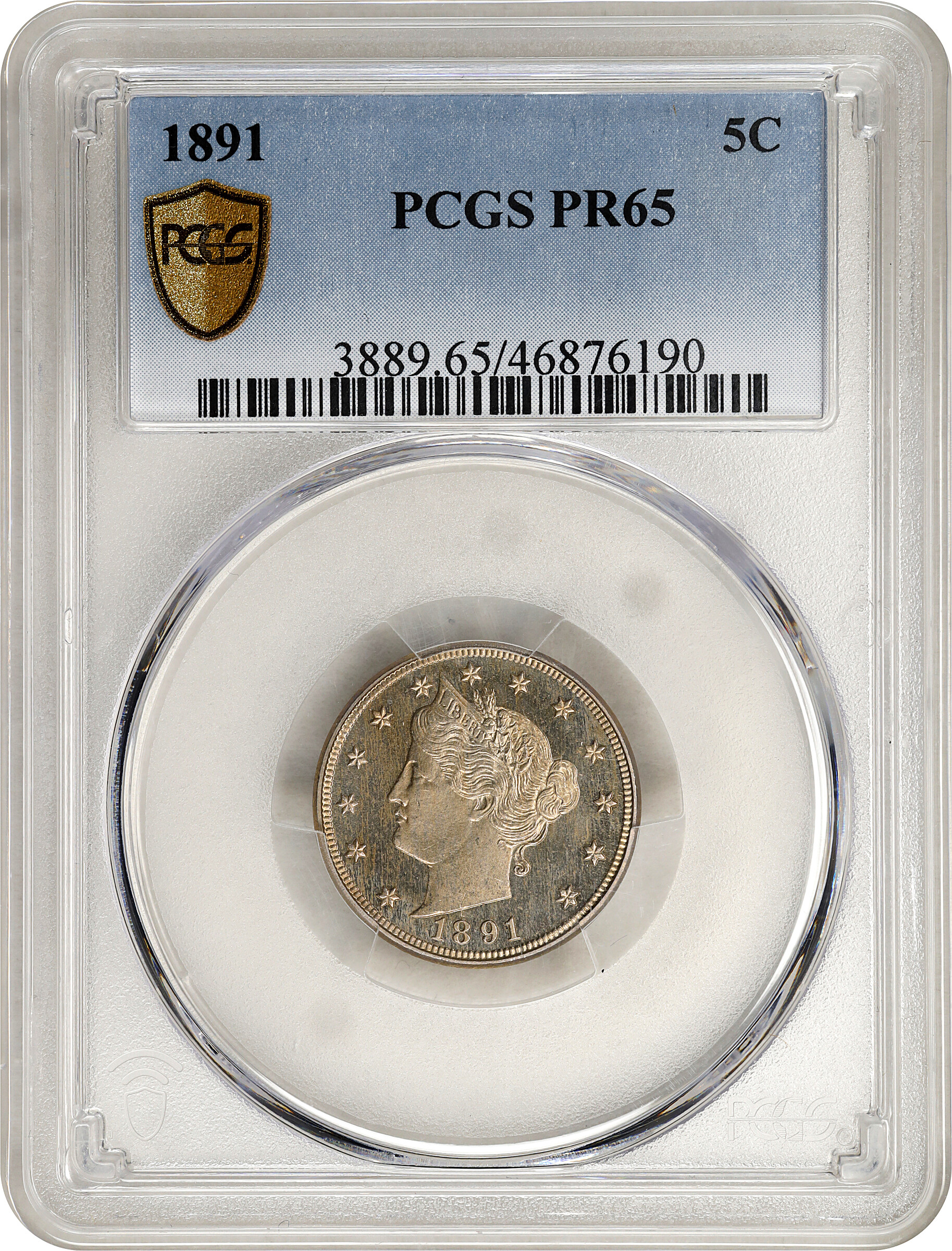 1891 5c PR65 thumbnail 4
