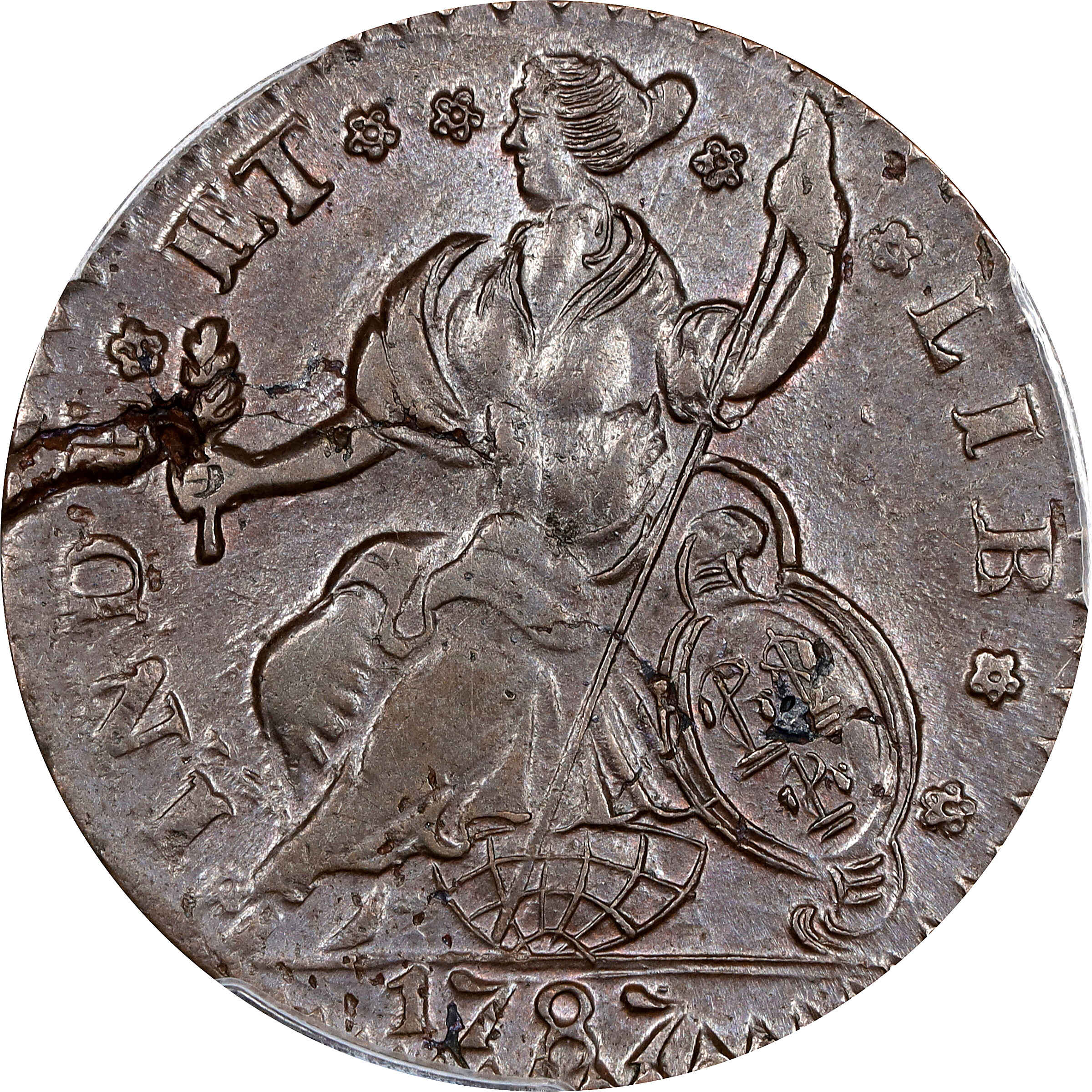 1787 Copper Connecticut, Mailed Bust Left, CONNECT, INDE MS BN AU50 BN thumbnail 20
