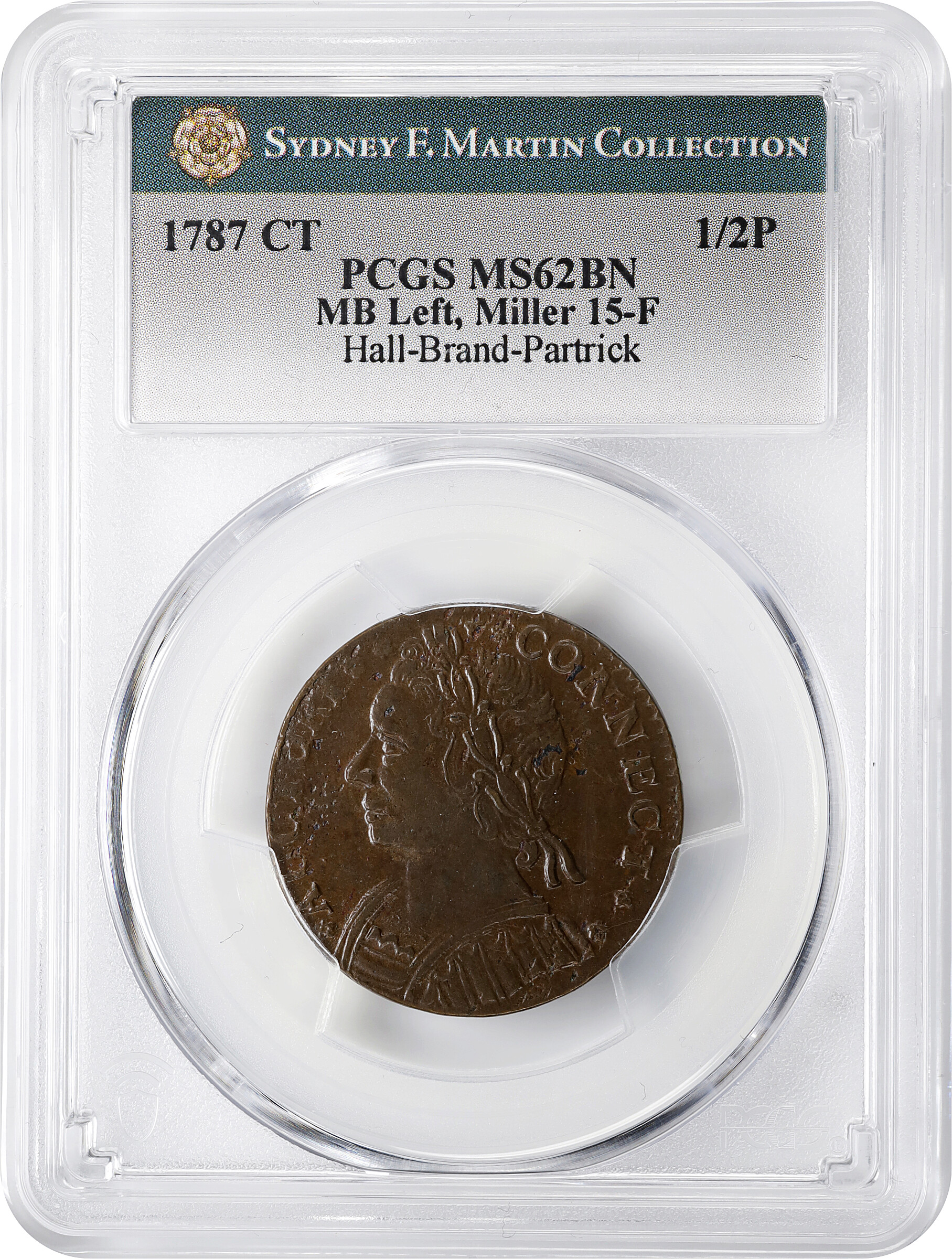 1787 Copper Connecticut, Mailed Bust Left, CONNECT, INDE MS BN AU50 BN thumbnail 21