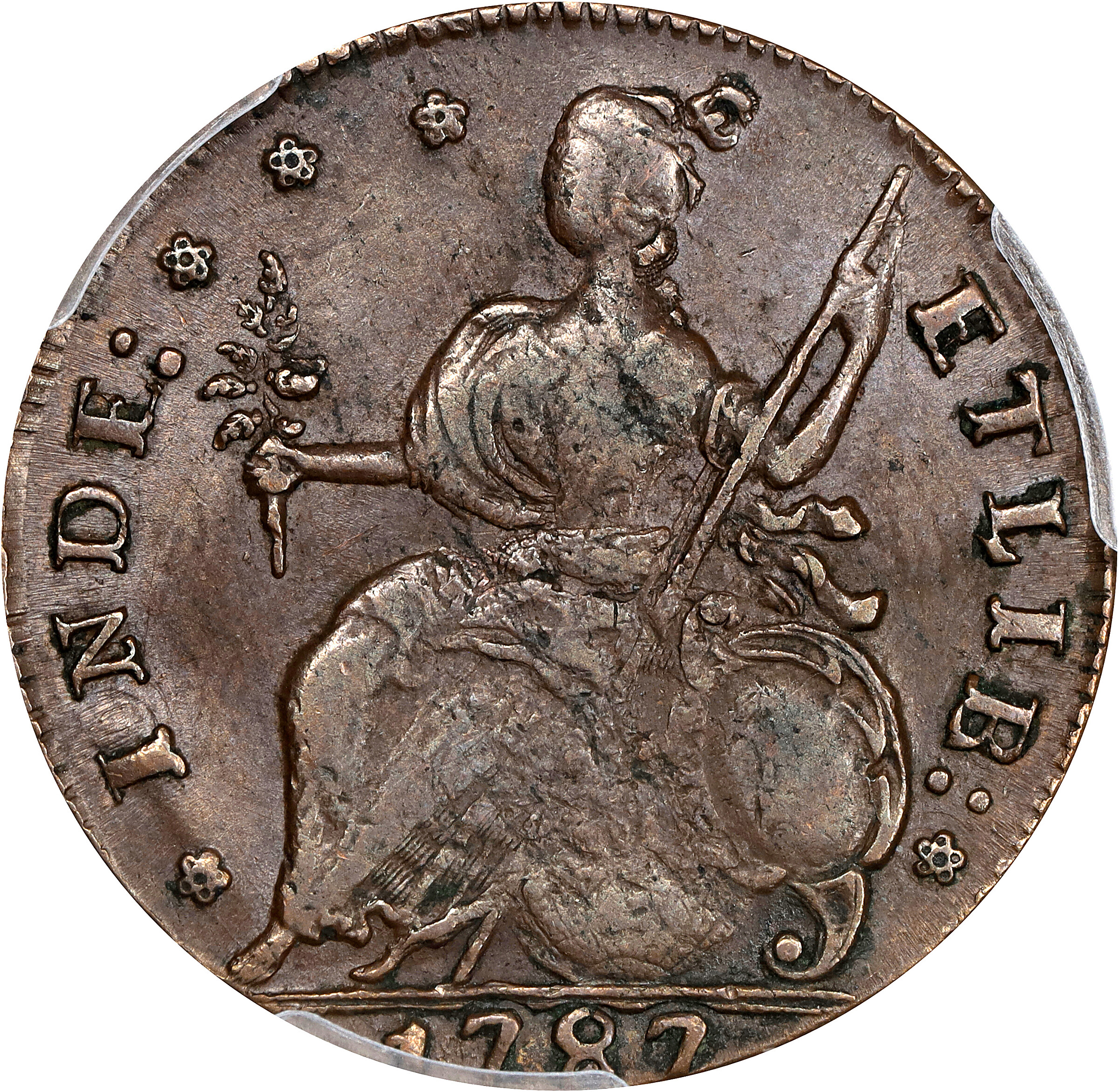 1787 Copper Connecticut, Mailed Bust Left MS BN AU53 BN thumbnail 8