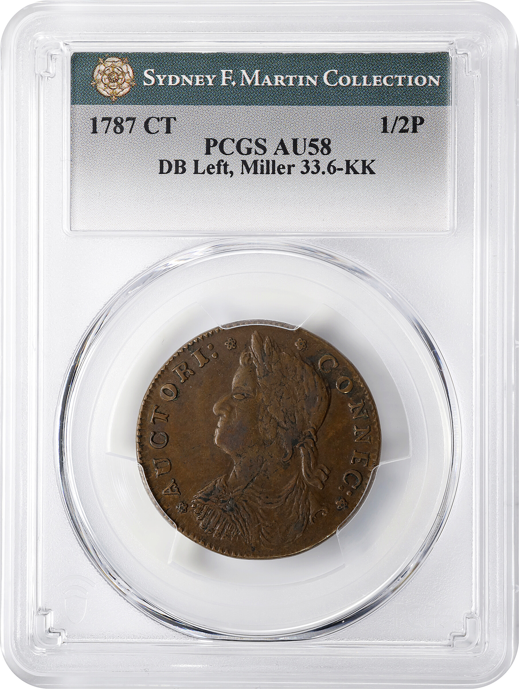 1787 Copper Connecticut, Mailed Bust Left MS BN AU53 BN thumbnail 9