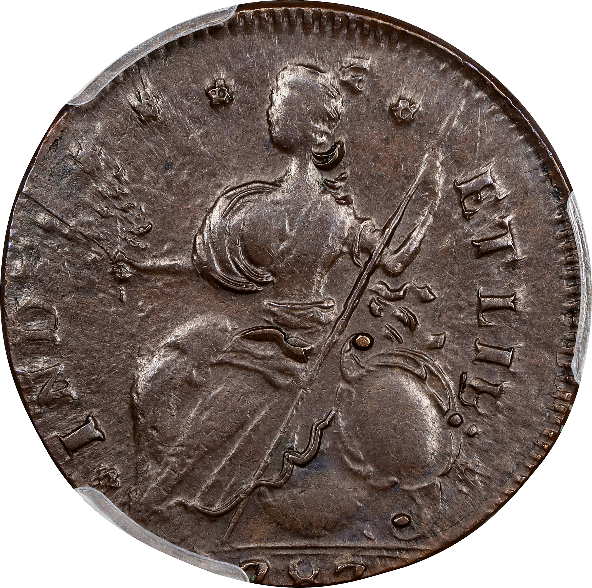 1787 Copper Connecticut, Draped Bust Left MS BN MS63 BN thumbnail 2