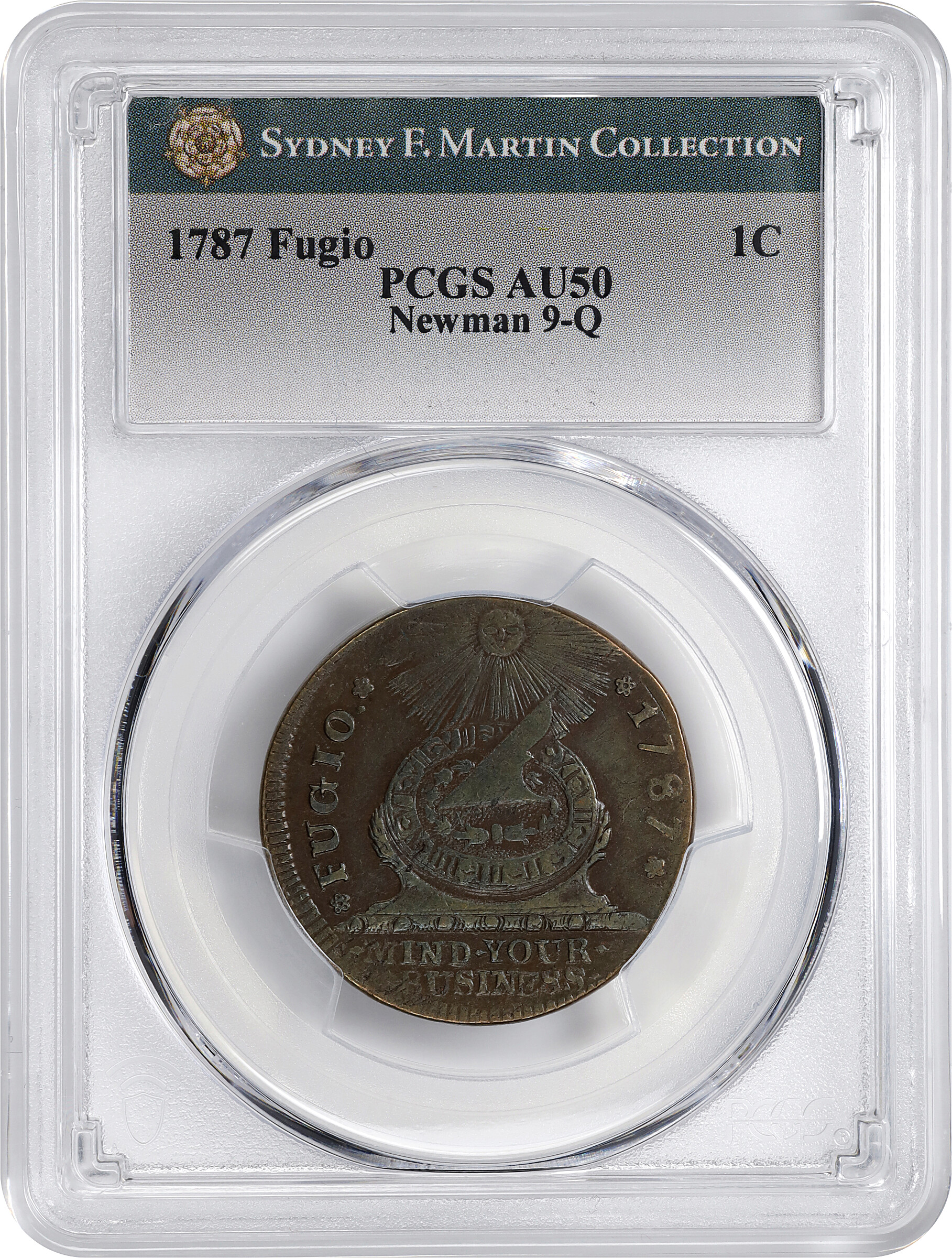 1787 Fugio 1c 4 Cinquefoils, STATES UNITED, Newman 9-Q MS BN XF45 BN thumbnail 7