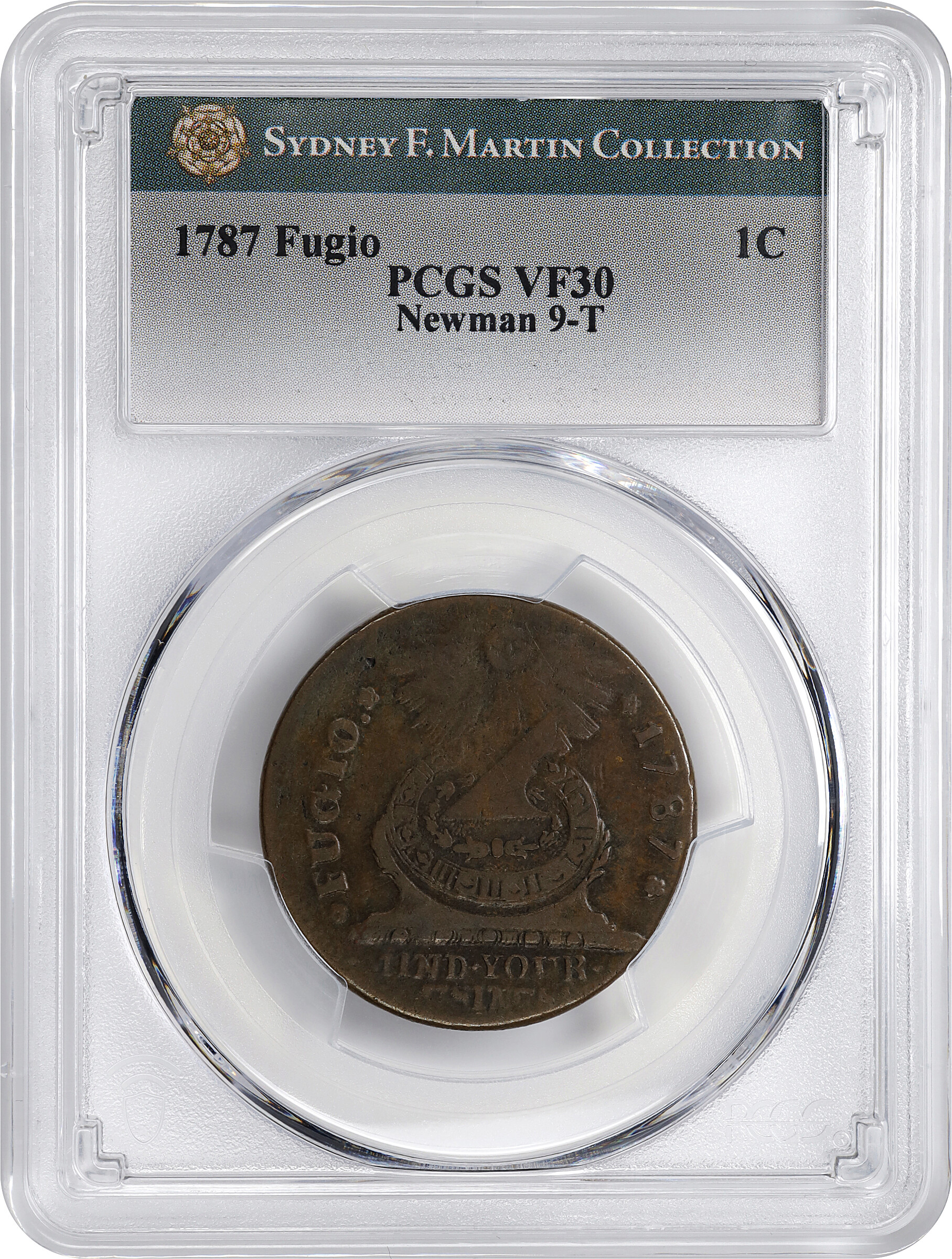 1787 Fugio 1c 4 Cinquefoils, STATES UNITED, Newman 9-T MS BN VF25 BN thumbnail 7