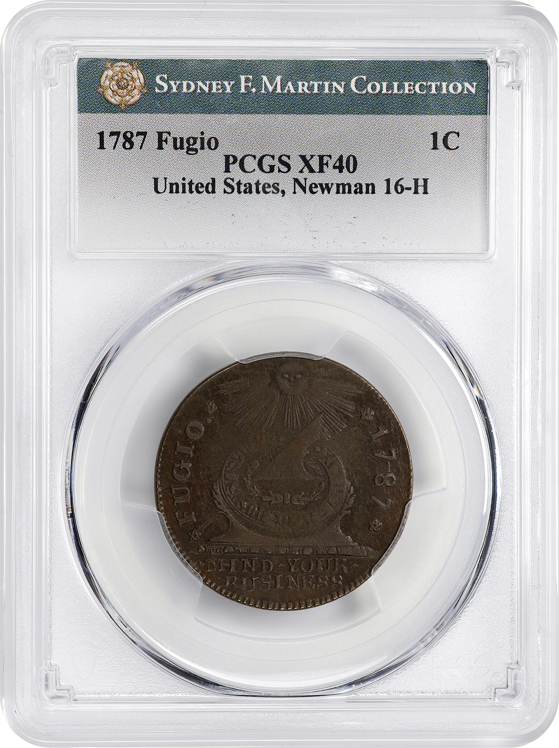 1787 Fugio 1c 4 Cinquefoils, UNITED STATES, Newman 16-H MS BN F15 BN CAC thumbnail 19