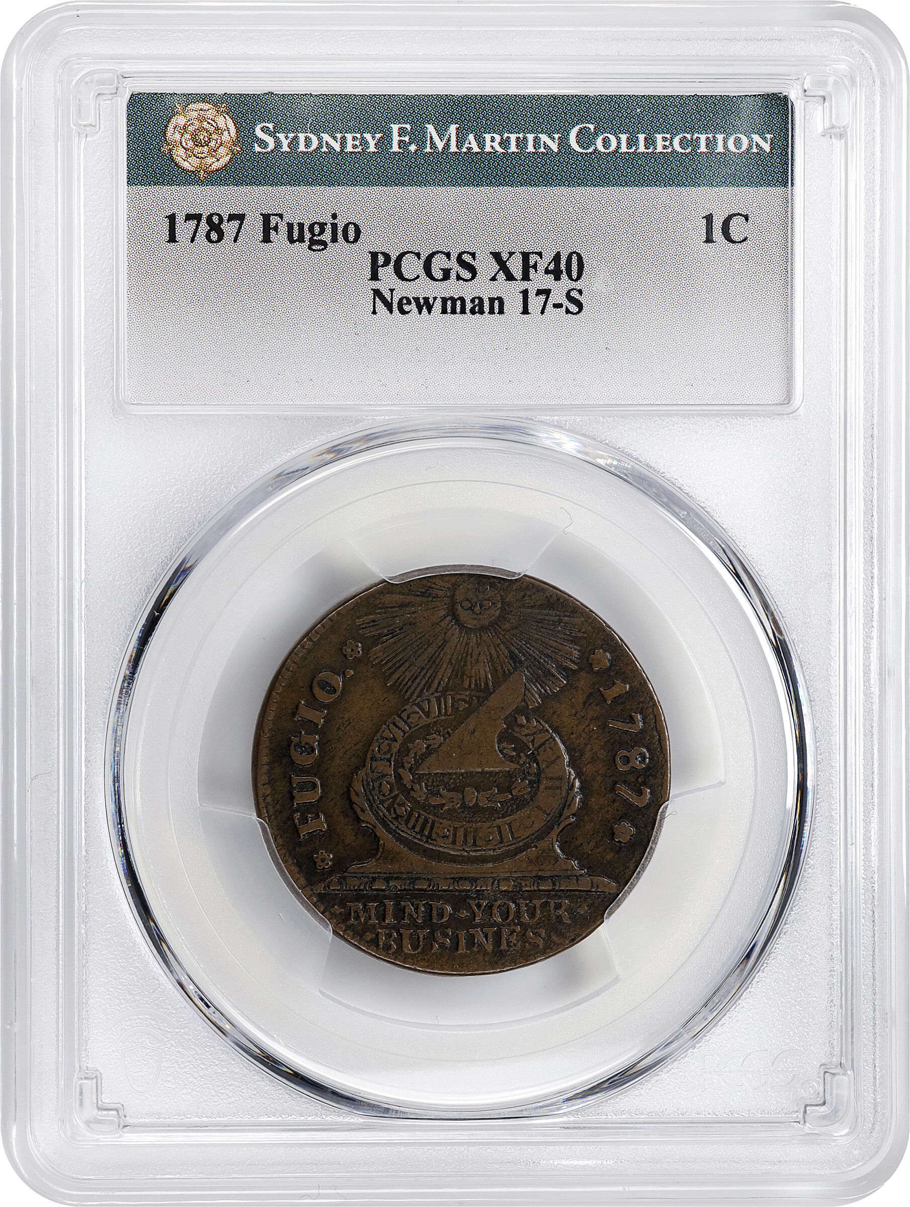 1787 Fugio 1c 4 Cinquefoils, STATES UNITED, Newman 17-S MS BN AU50 BN thumbnail 14