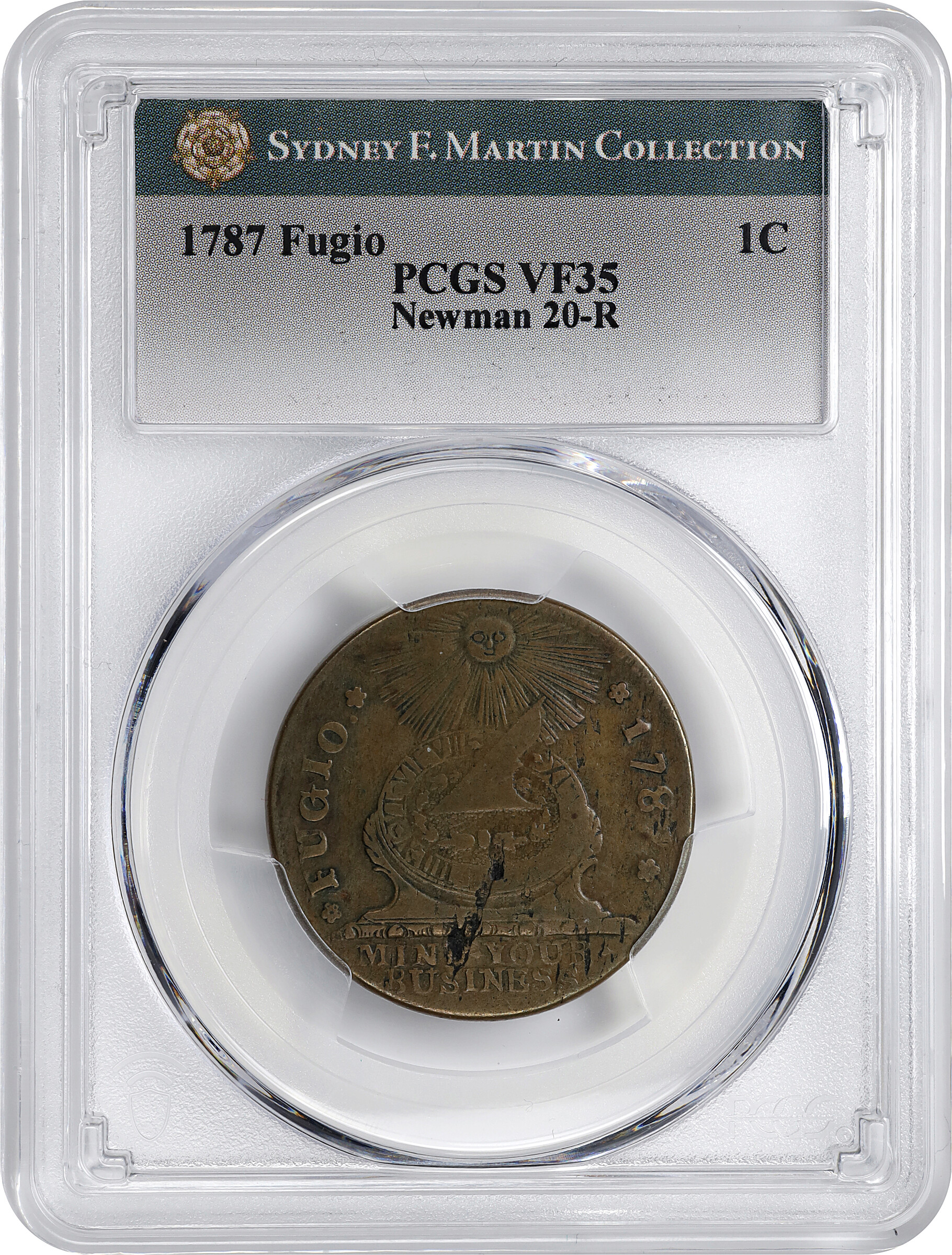 1787 Fugio 1c 4 Cinquefoils, STATES UNITED, Newman 20-R MS BN VF35 BN thumbnail 4