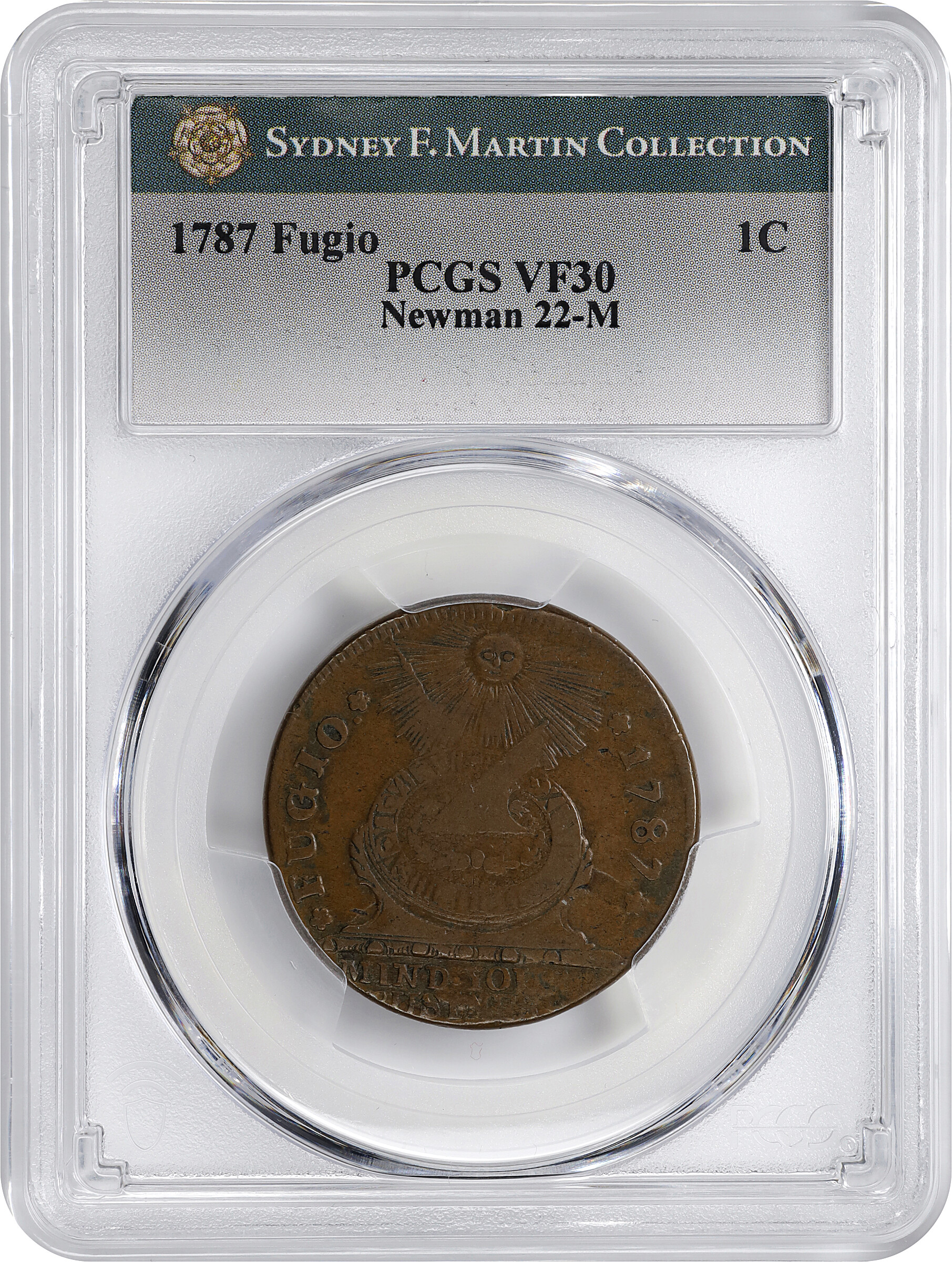 1787 Fugio 1c 4 Cinquefoils, STATES UNITED, Newman 22-M MS BN F15 BN thumbnail 7