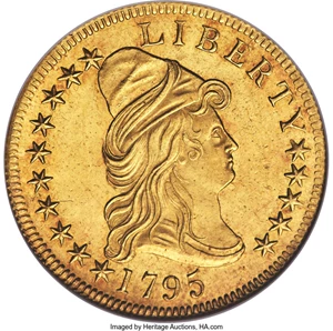 image for: 1795 $10 13 Leaves, BD-4, R.5, MS63 NGC....