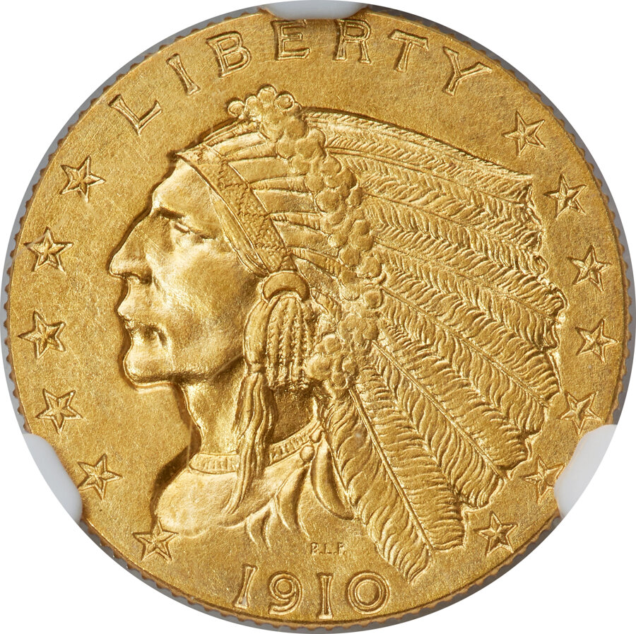 1910 $2 1/2 PR66 NGC. JD-1, R.4....