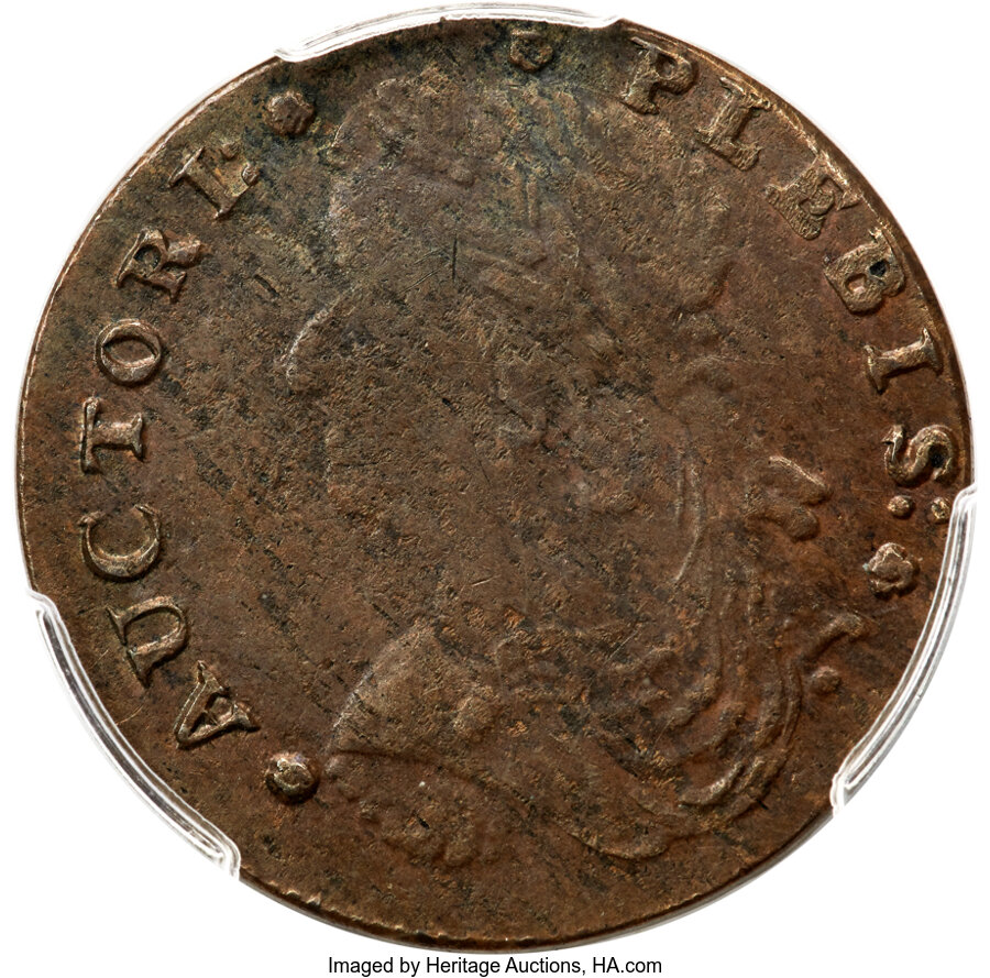 1787 Auctori Plebis Token, Breen-1147, W-8770, R.3, AU58 PCGS....