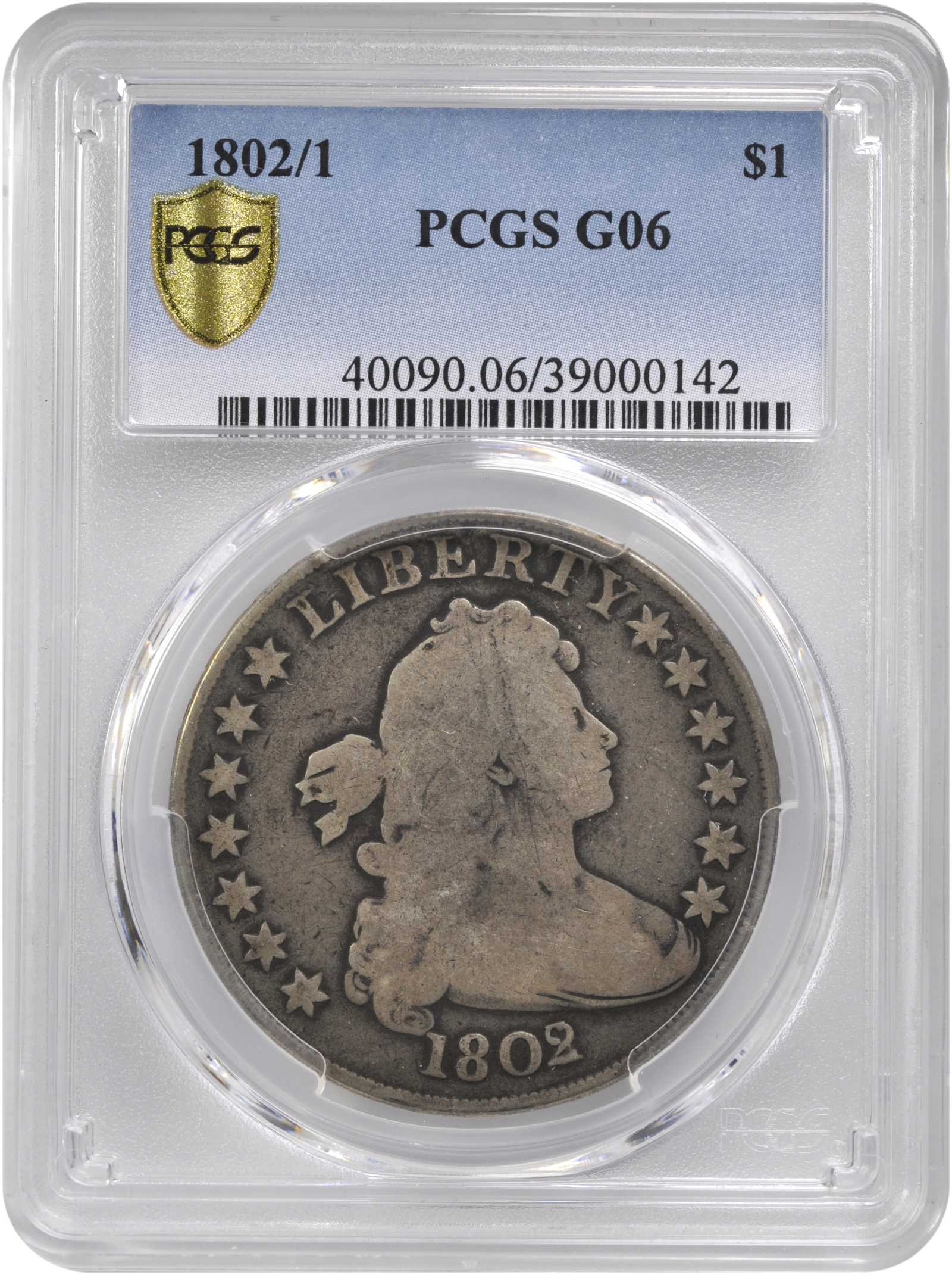 1802/1 $1 G6 CAC thumbnail 3