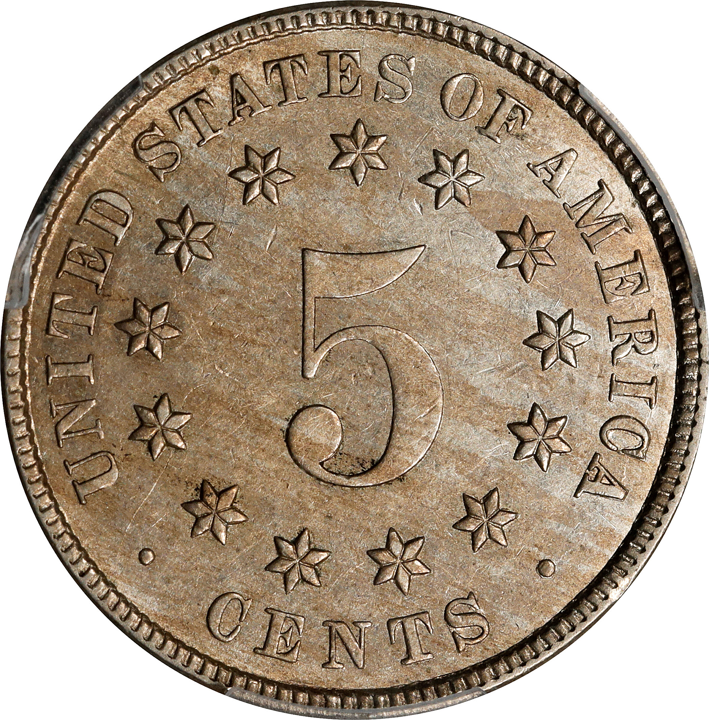 1883/2 5c Shield, Overdate, FS-302 AU58 CAC thumbnail 24