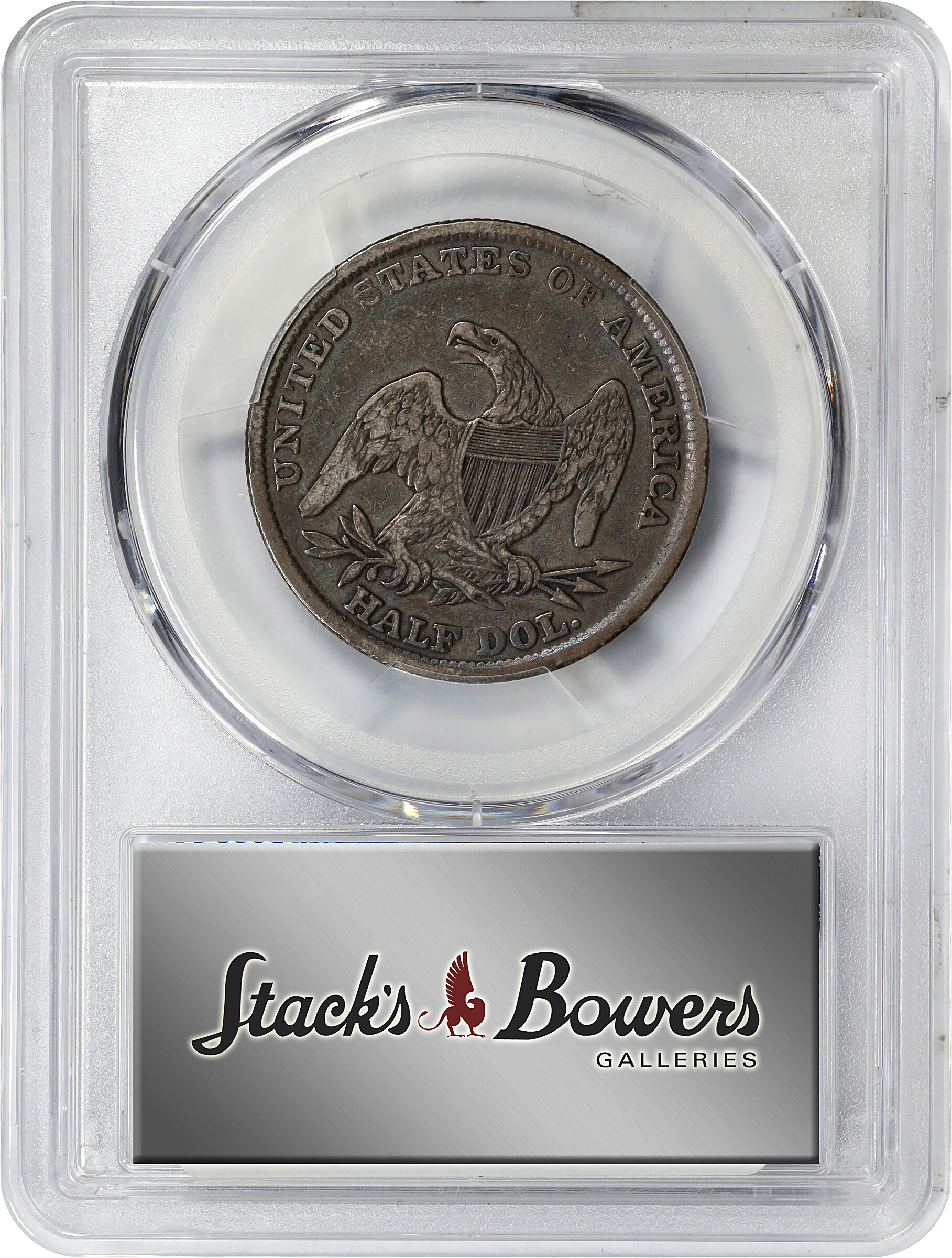 1839 50c Reeded Edge, Large Letters Reverse, GR-7 G4 CAC thumbnail 15