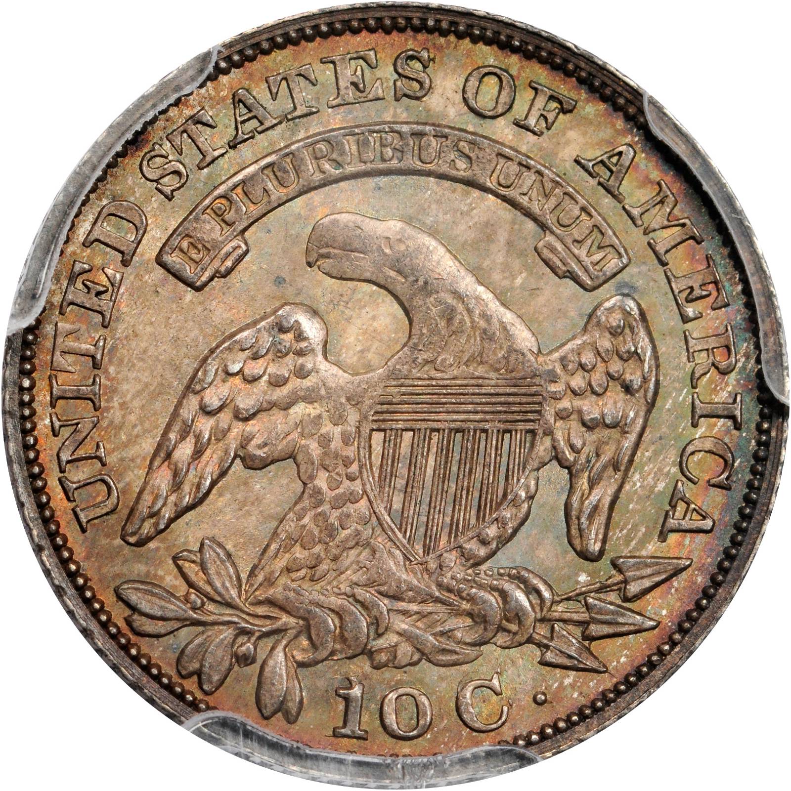 1829 10c Small/Large 10C, JR-9, FS-901 G4 CAC thumbnail 4