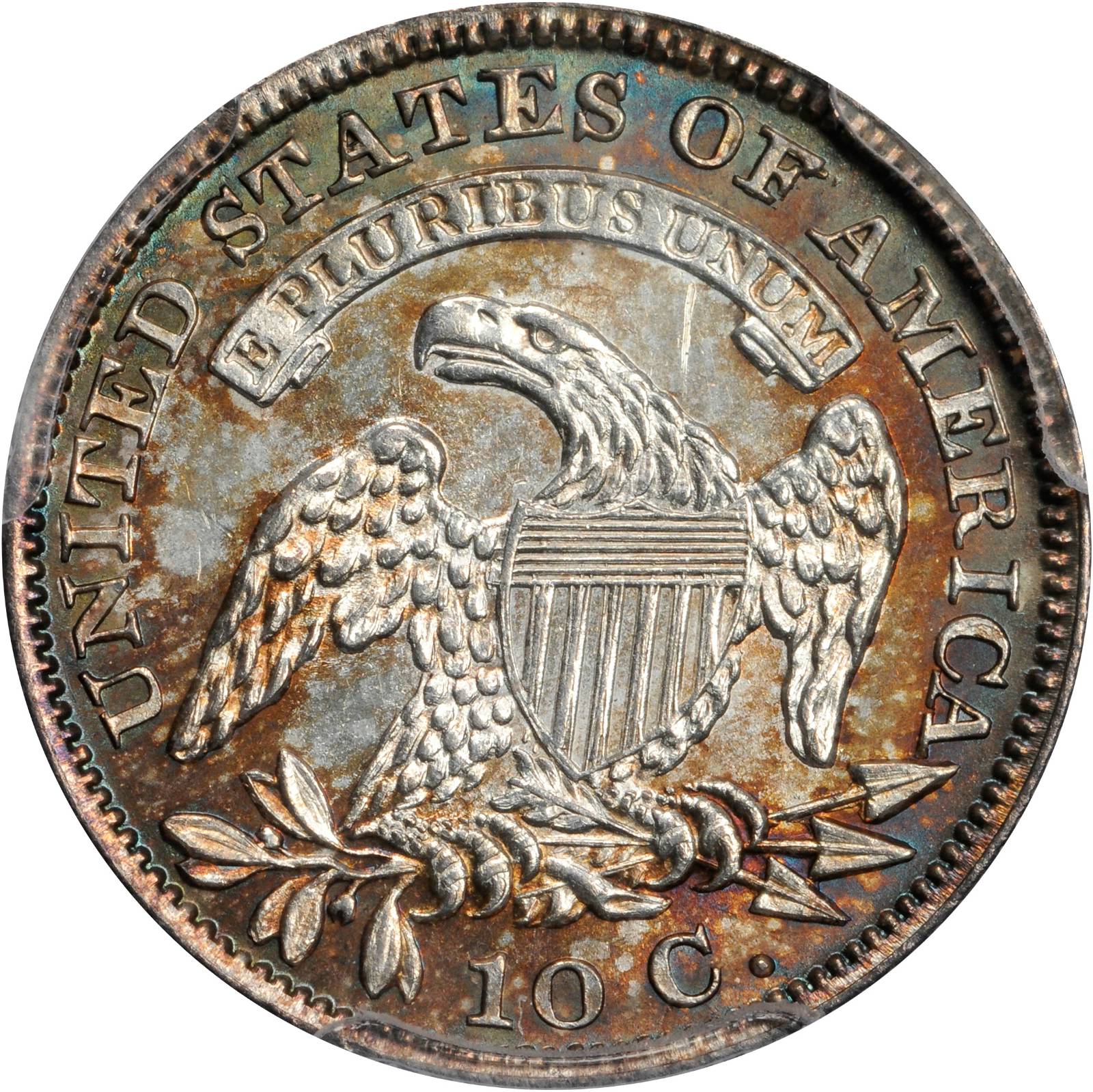 1829 10c Small 10C, JR-4 VG10 thumbnail 2