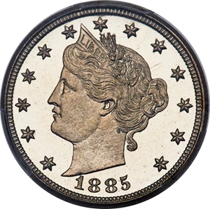 image for: 1885 5C PR67 Deep Cameo PCGS. JD-1, R.1....