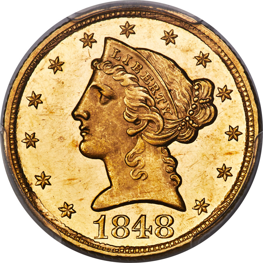1848 $5 MS PL