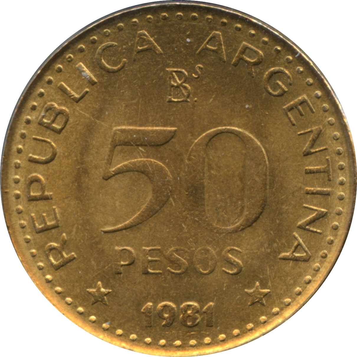 1980 50 Pe 2 Bust variants, see comments MS