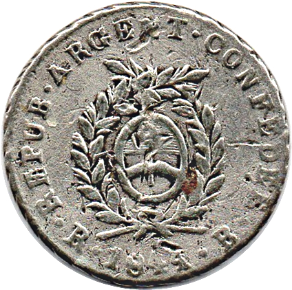1844  ½ Re Reverse coin MS