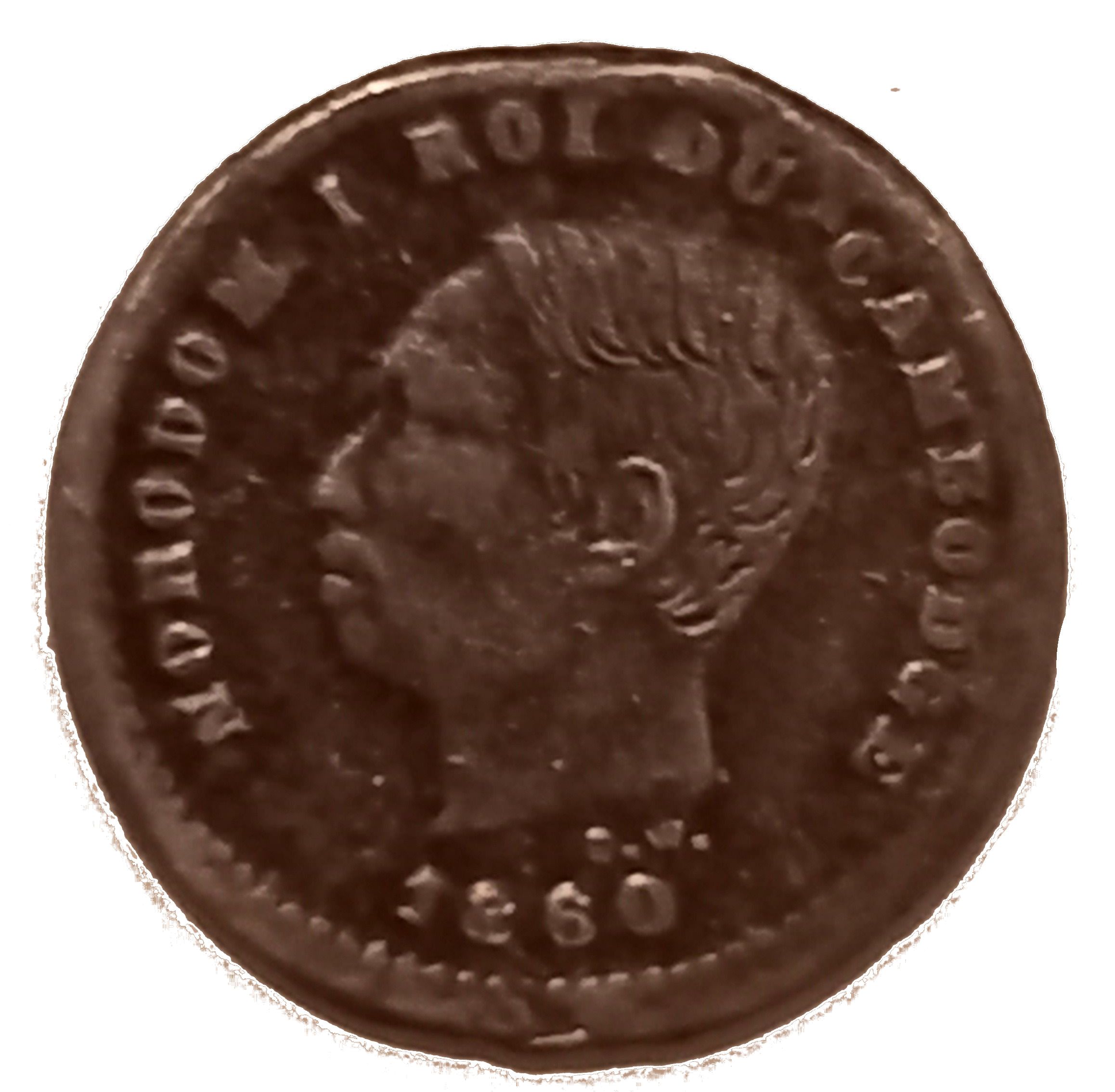 1860 25 Ce (fr) Tranche striée : Lec 37 MS