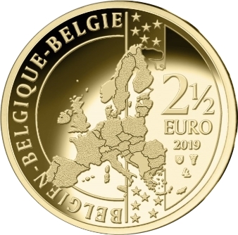 2019  2½ Eu Mintage includes 20,000pcs in BU set 2019 Brussels MS