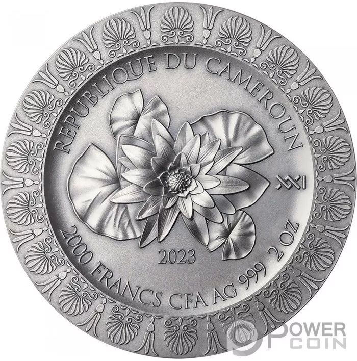 2023 Cameroon 2000 Francs 2-oz Silver Wizard UHR Antiqued