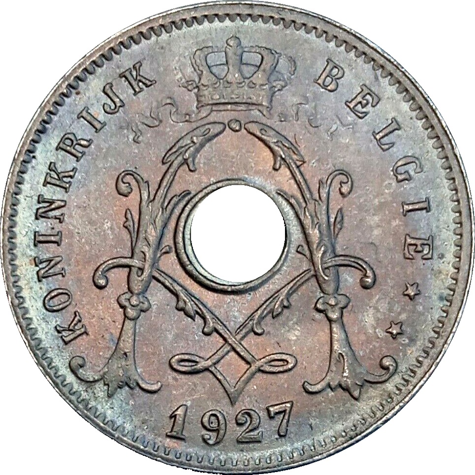 1910 5 Ce Morin 354; KONINKRIJK without dots MS