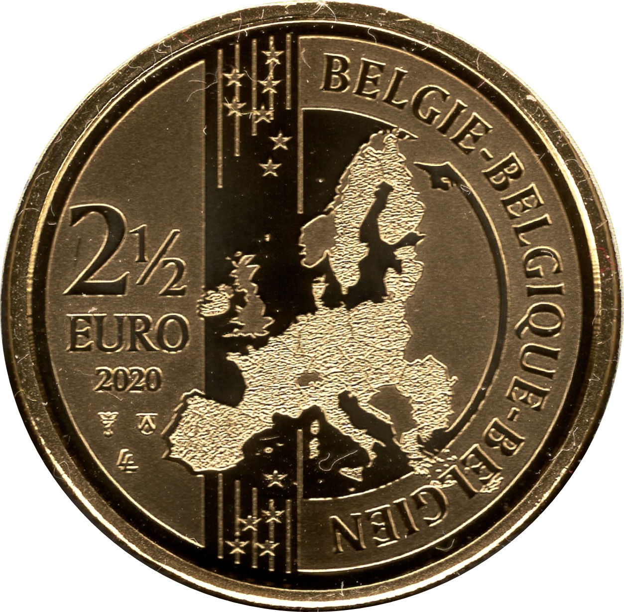 2020  2. Eu 10.000 pcs in coincard, 15.000 pcs in BU set 2020 MS