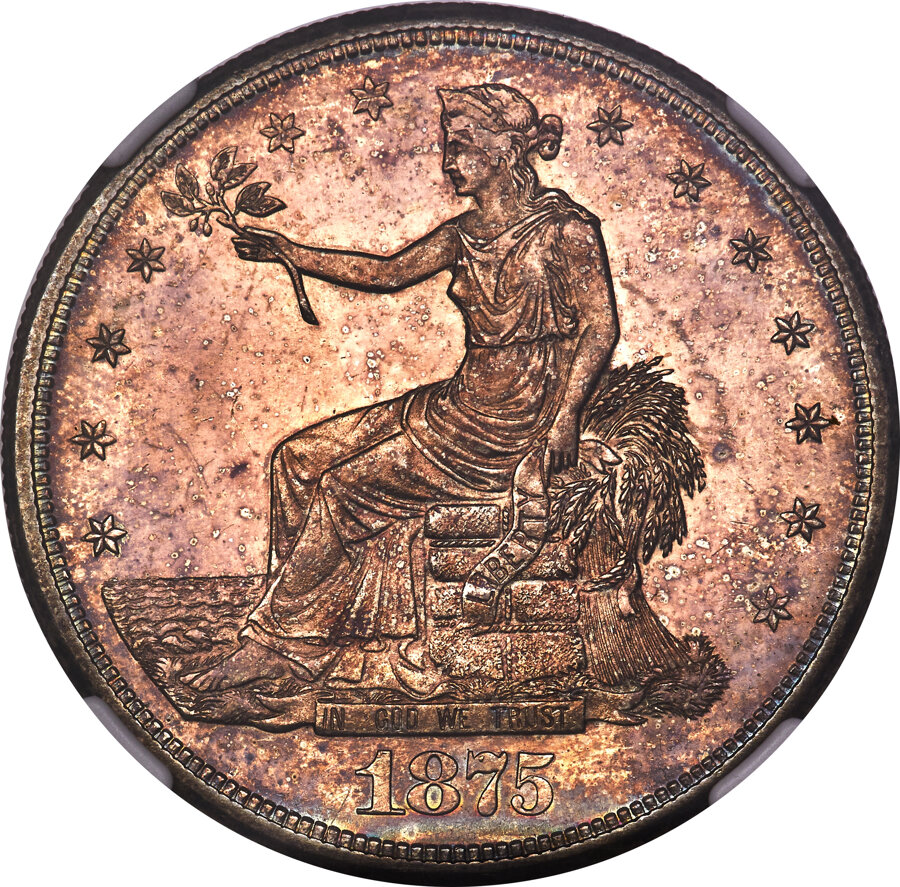 1875-S/CC T$1 FS-501 MS64+ NGC....