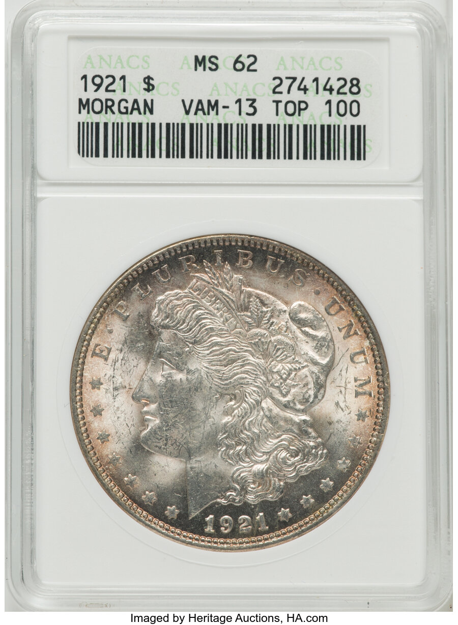 1921 $1  Morgan, Infrequent Reeding, VAM-4 F15 thumbnail 15