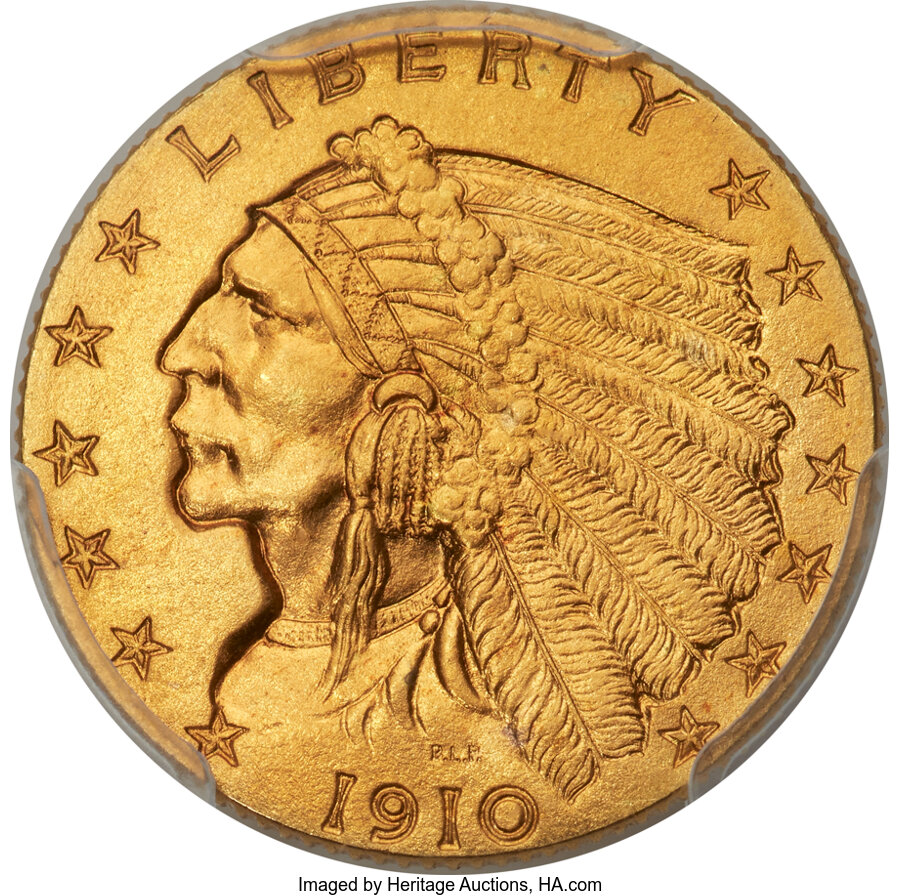 1910 $2 1/2 PR66+ PCGS. CAC. JD-1, R.4....