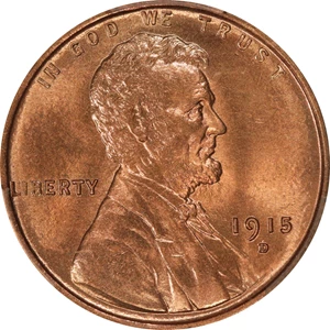 image for: 1915-D 1C MS67 Red PCGS....