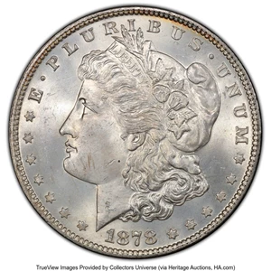image for: 1878 7/8TF $1 7/5 Strong, VAM-39, Hit List 40, MS65 PCGS. PCGS Population: (7/1 and 0/0+). NGC Census: (0/0 and 0/0+). CDN: ...
