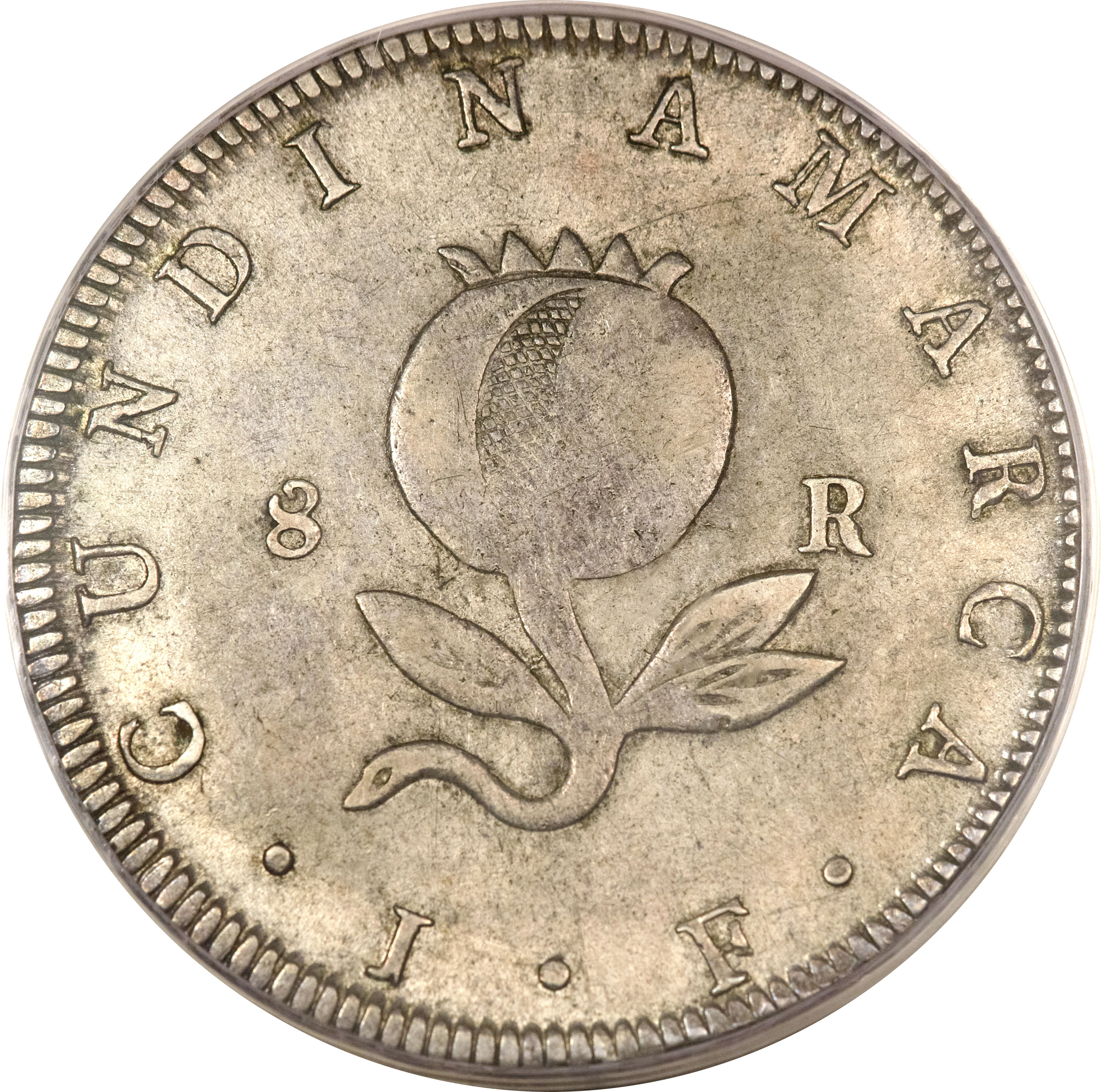 1820 8 Re Bogotá Mint MS