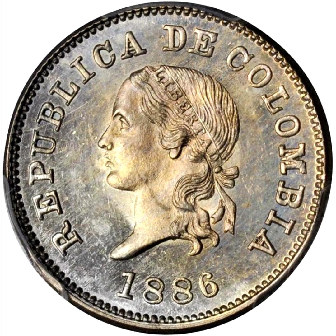 1886 5 Ce Overdate 1886/5 exists MS